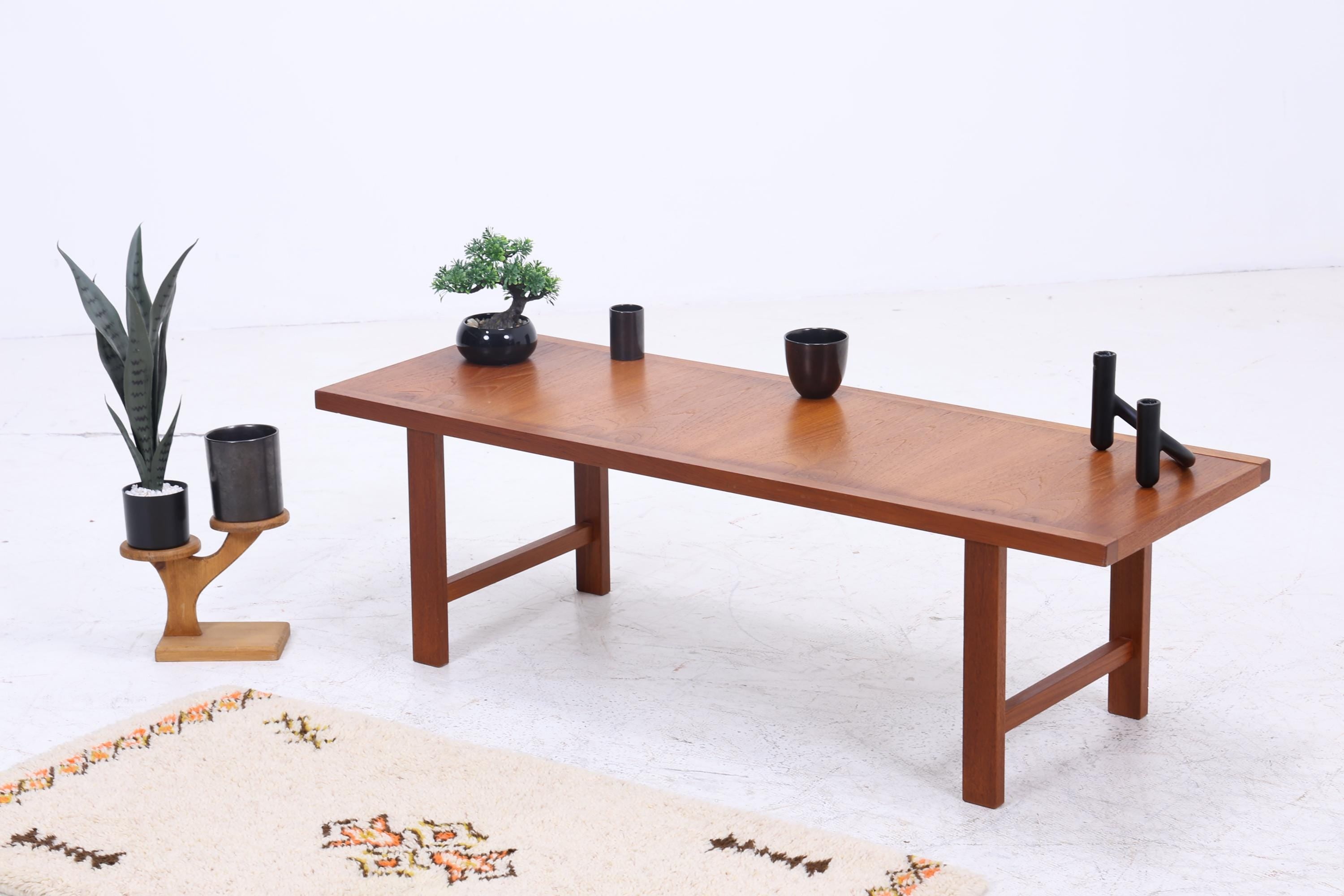Wunderschöner Vintage Teak Couchtisch | Mid Century Beistelltisch Tisch Telefontisch 60er Jahre Retro Wohnzimmer