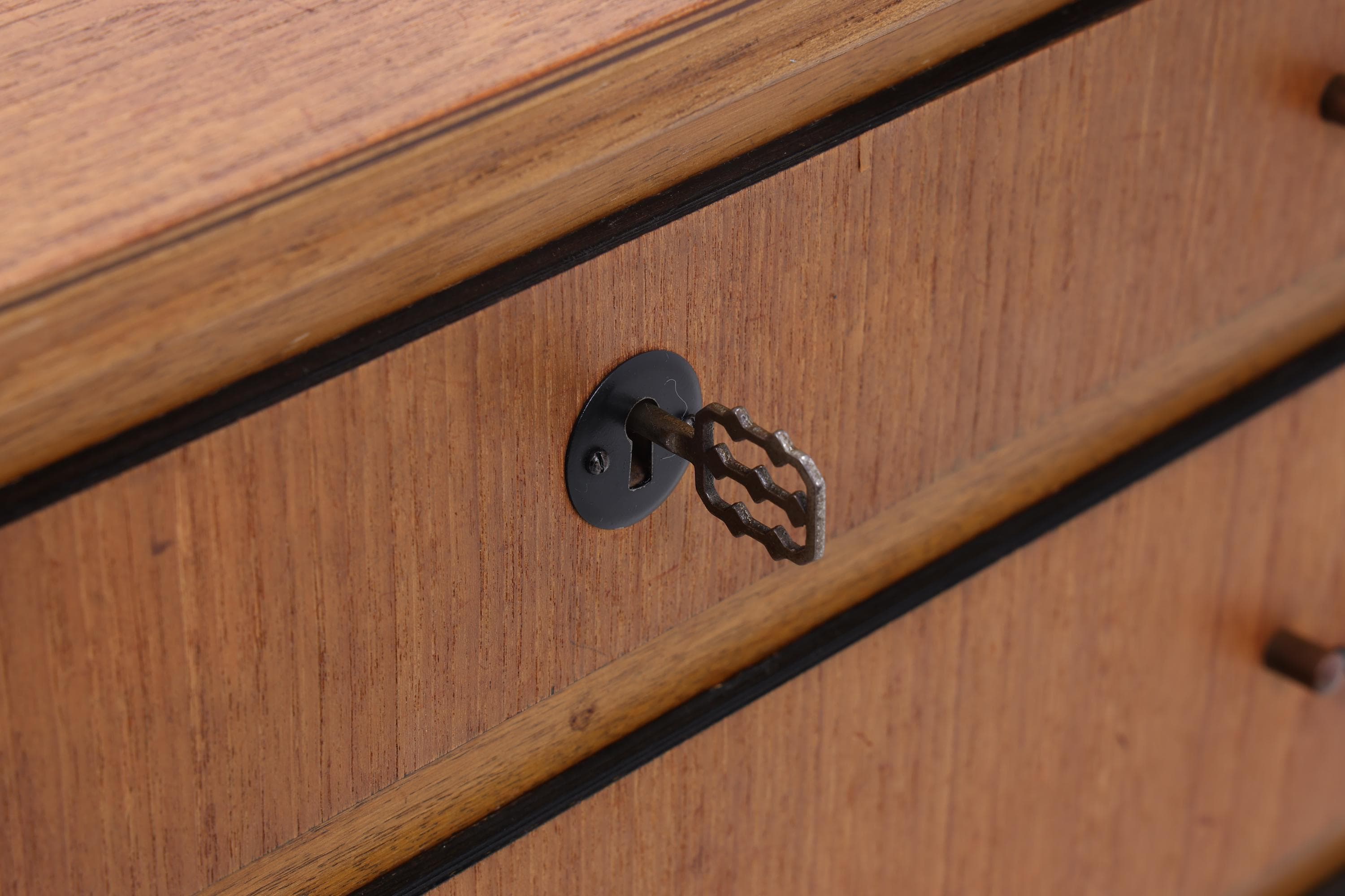 Vintage Teak Kommode | Mid Century Schubladen Schrank Holz Aufbewahrung 60er Jahre