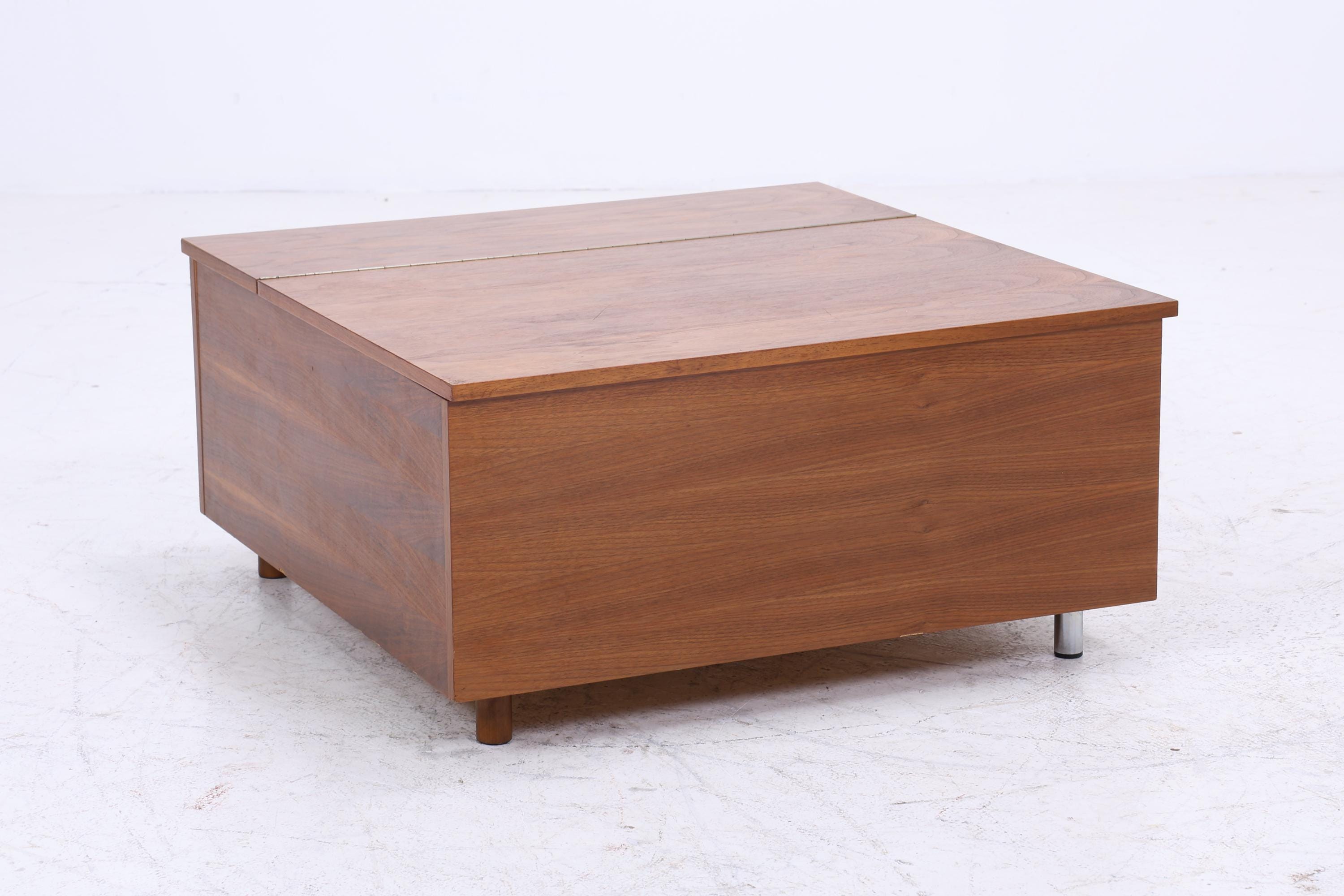 Wunderschöner Vintage Couchtisch | Mid Century Tisch mit Klappe 60er Jahre Retro Wohnzimmer