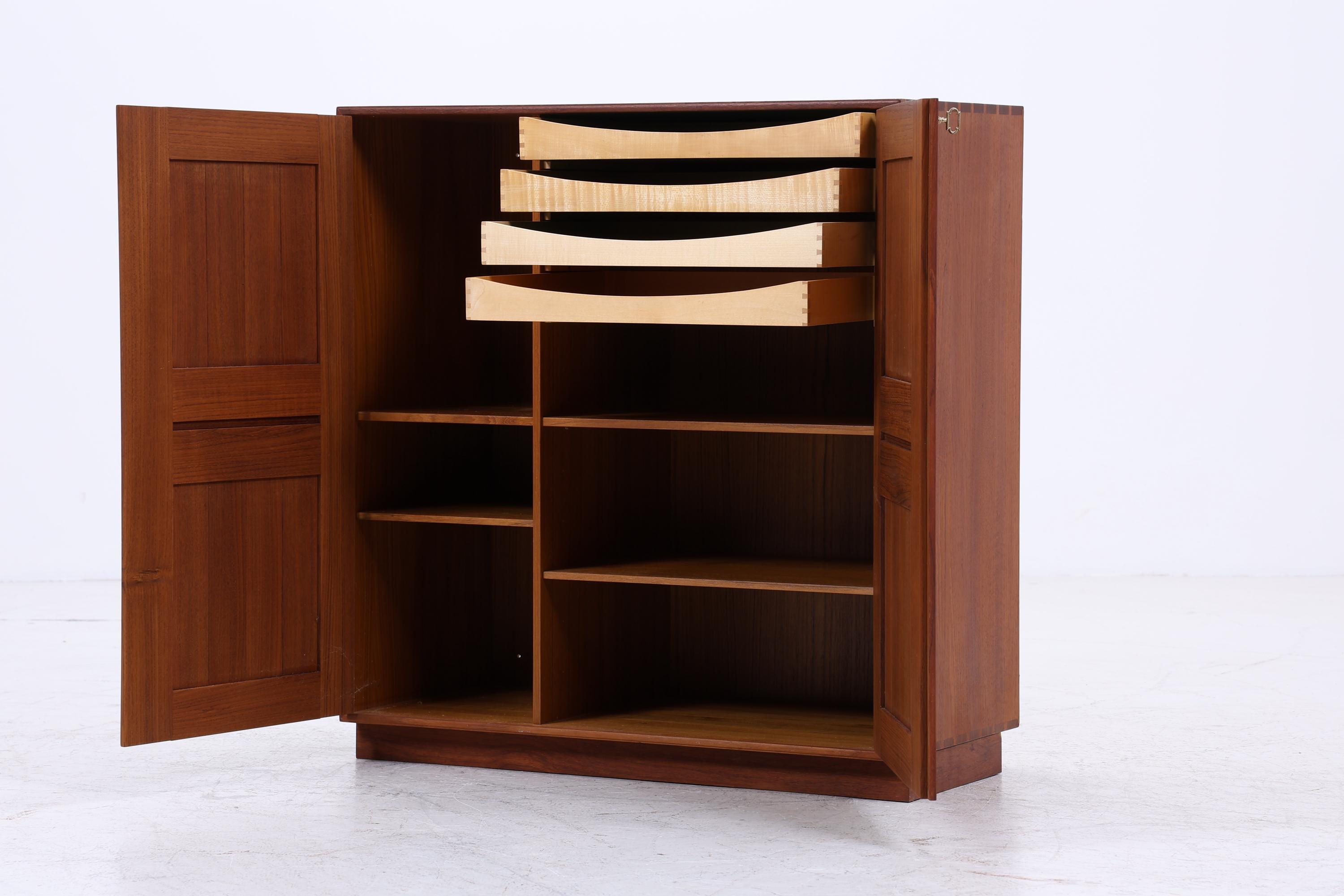 Seltener Vintage Mahagoni Schrank von Mogens Koch für Rud Rasmusson | Mid Century Kommode | Holz Schrank Modul Aufbewahrung 80er Jahre