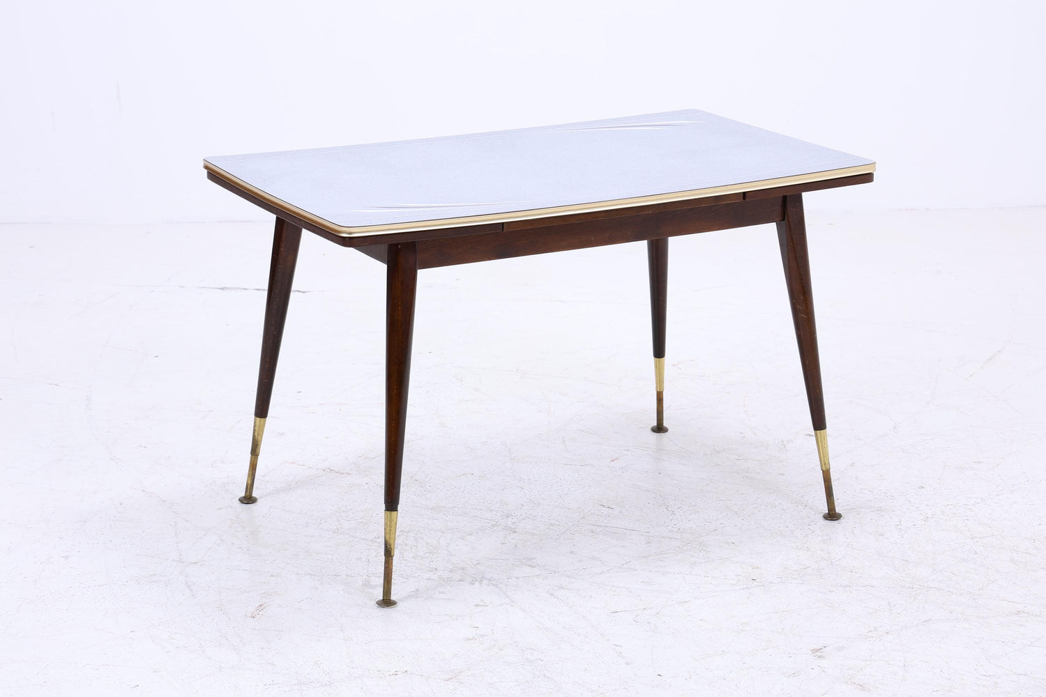 Vintage Kurbeltisch 60er Jahre | Mid Century ausziehbarer Resopal im Hochglanz Stil Couchtisch Tisch Retro 70er