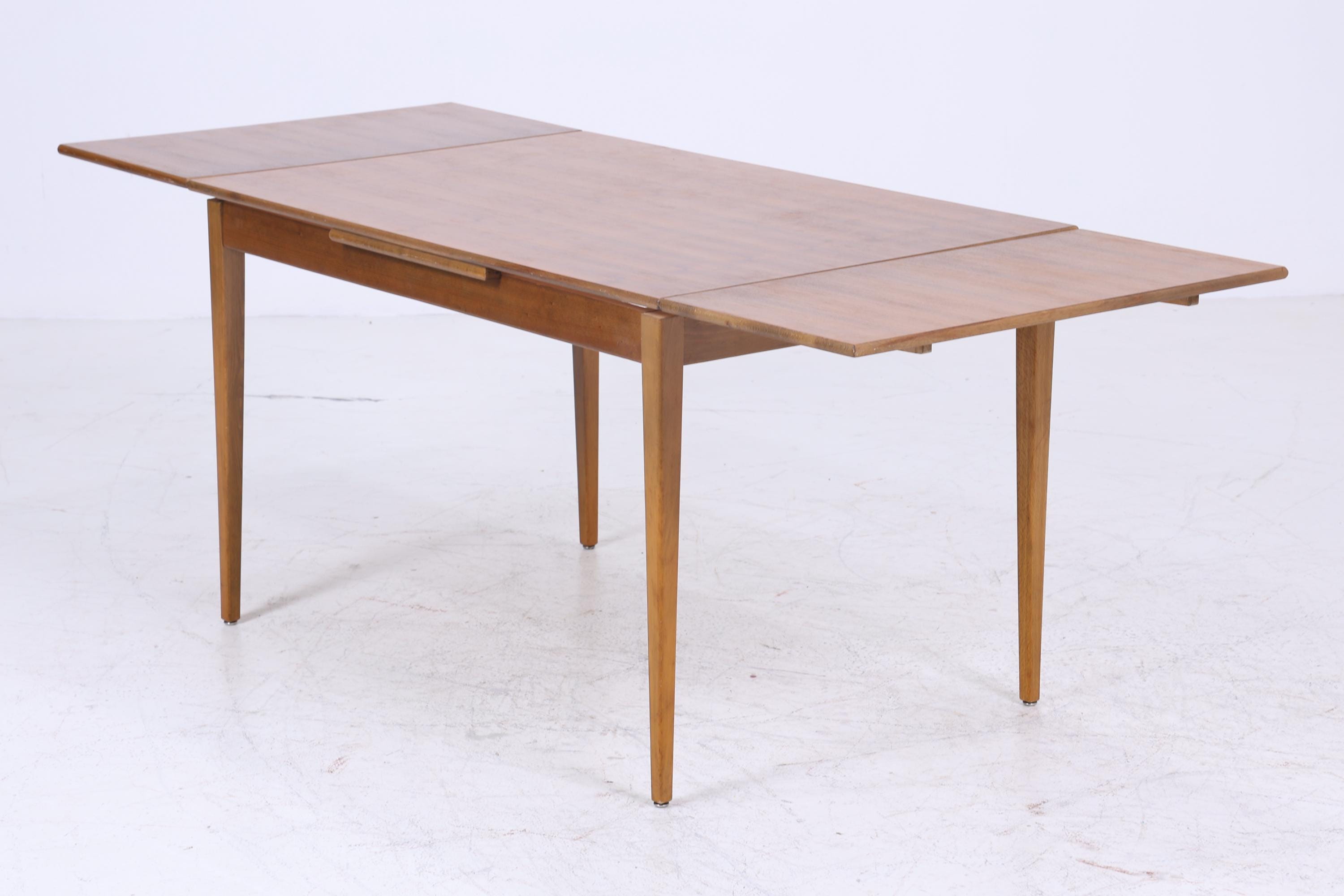 Wunderschöner Mid-Century Esstisch | Vintage Ausziehbarer Küchentisch 1960er Holz