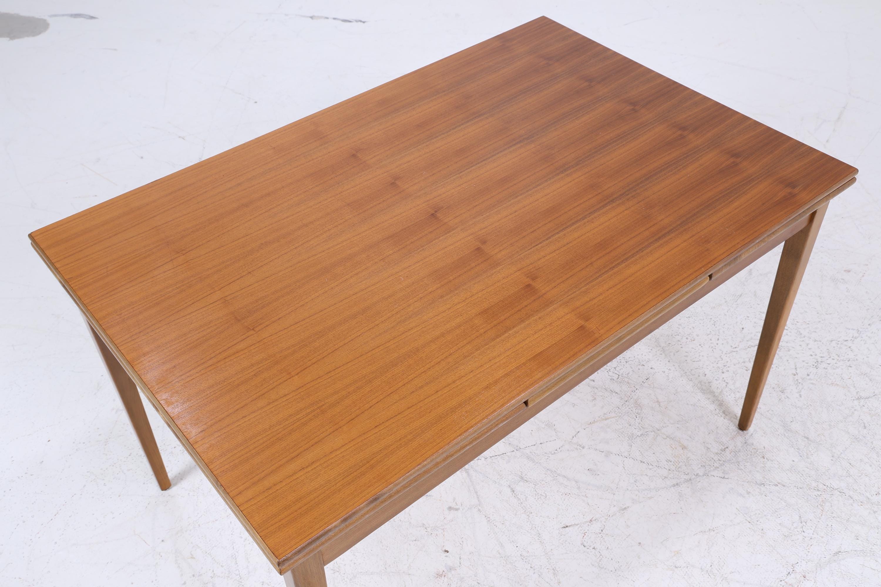 Wunderschöner Mid-Century Esstisch | Vintage Ausziehbarer Küchentisch 1960er Holz