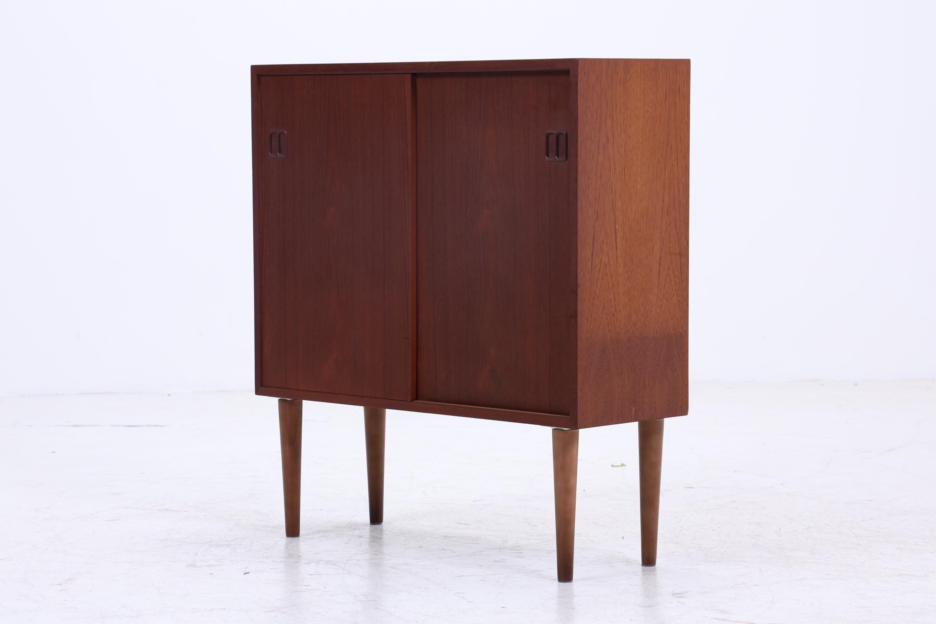 Wundervolle Teak Mid Century Kommode von Poul Cadovius | Vintage Schiebetüren Schrank Holz Aufbewahrung 60er Jahre