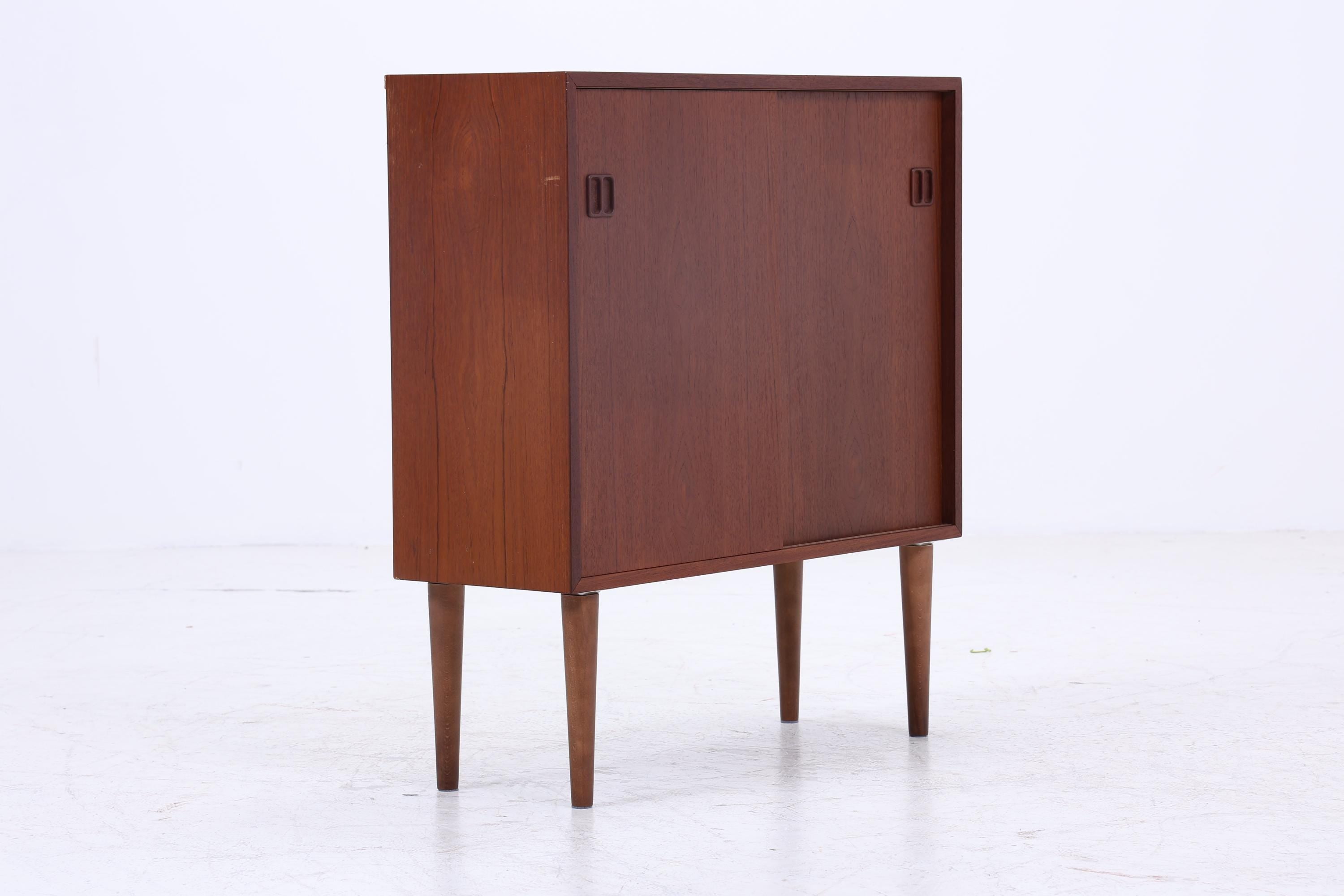 Wundervolle Teak Mid Century Kommode von Poul Cadovius | Vintage Schiebetüren Schrank Holz Aufbewahrung 60er Jahre