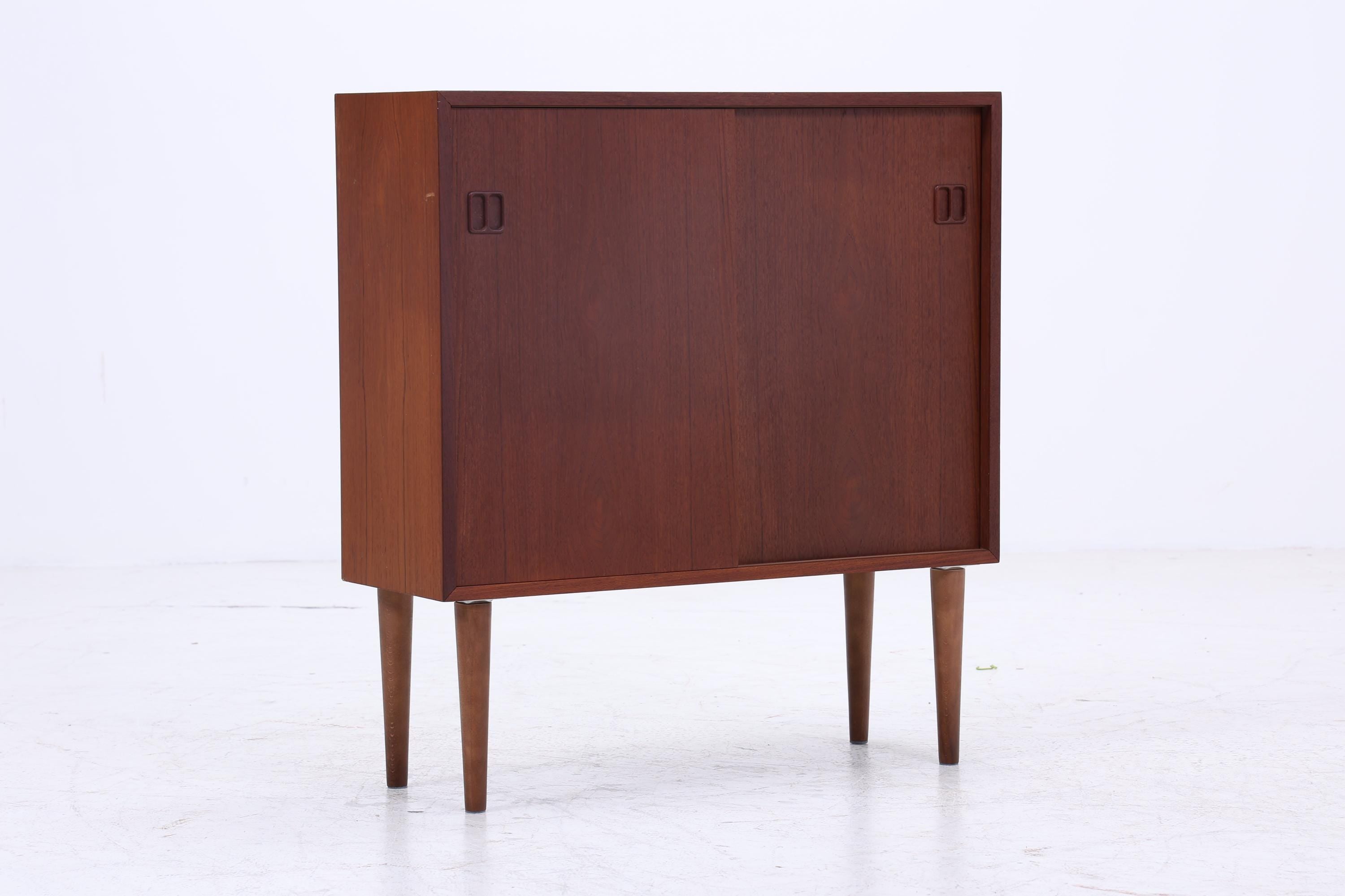 Wundervolle Teak Mid Century Kommode von Poul Cadovius | Vintage Schiebetüren Schrank Holz Aufbewahrung 60er Jahre