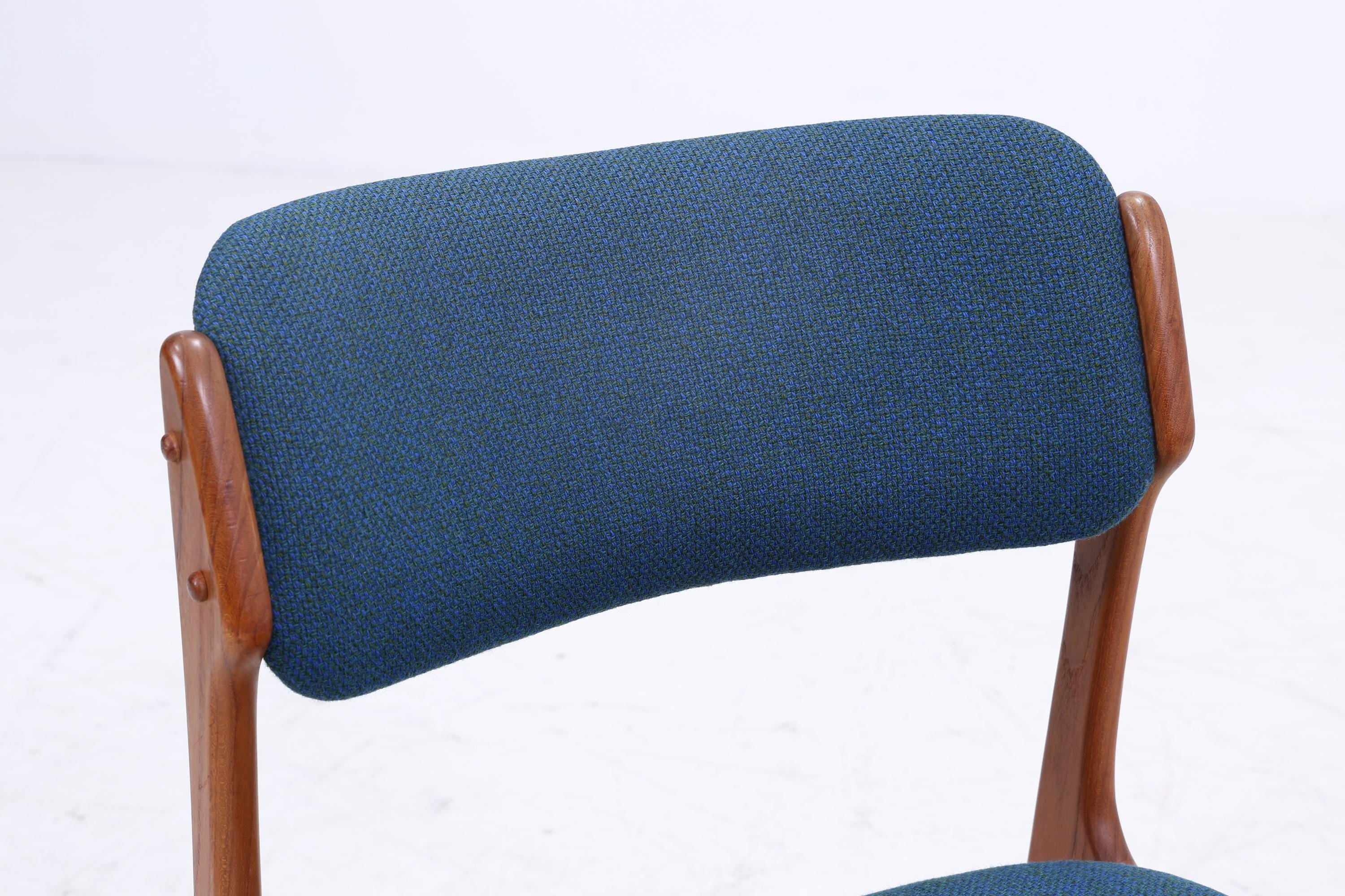 1v2 Vintage Teak Stühle von Erik Buch für OD Møbler | Mid Century Model 49 Stuhl 60er Jahre | Küchenstuhl