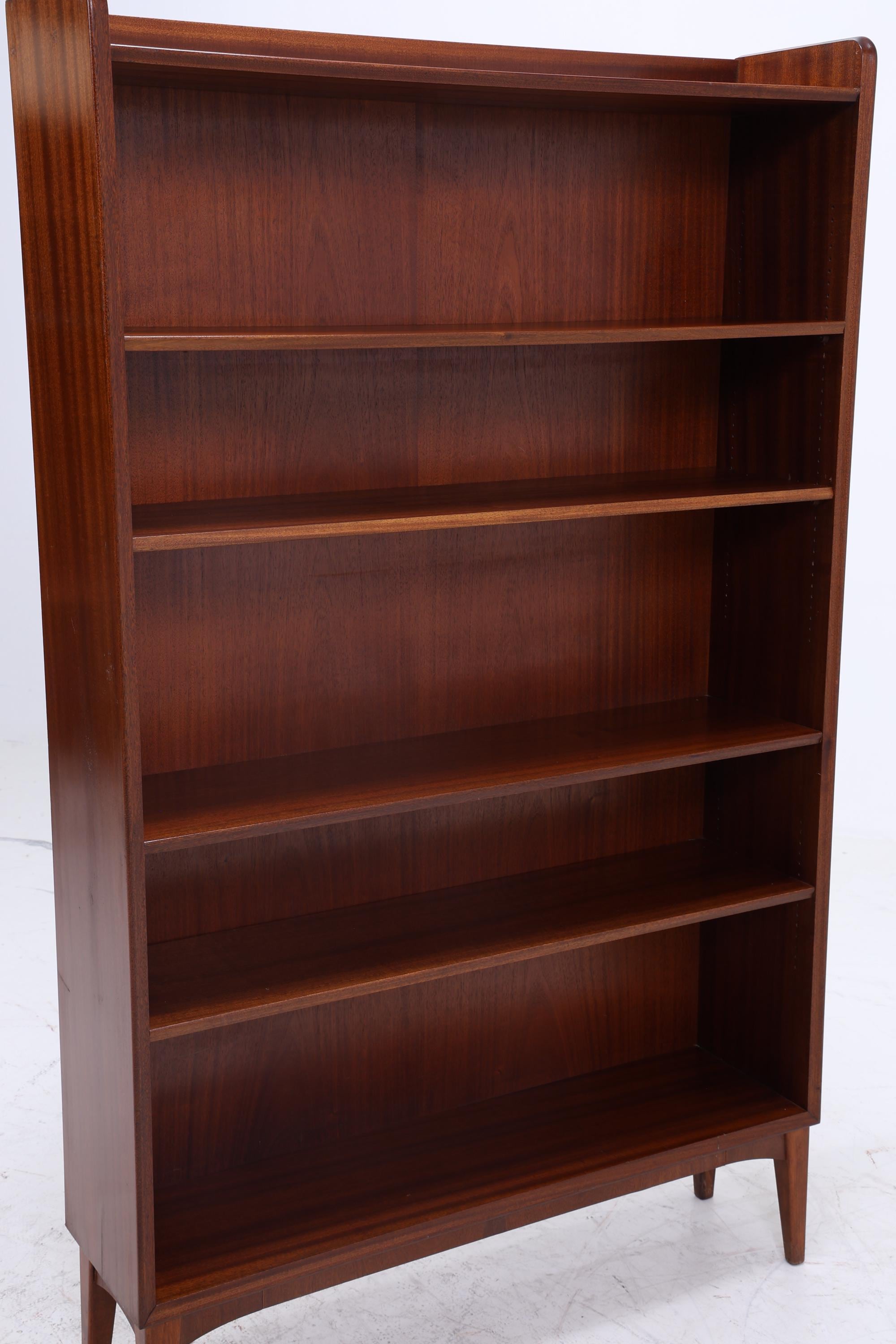 Vintage Mahagoni Bücherregal | Mid Century Regal | 60er Retro Holz Aufbewahrung