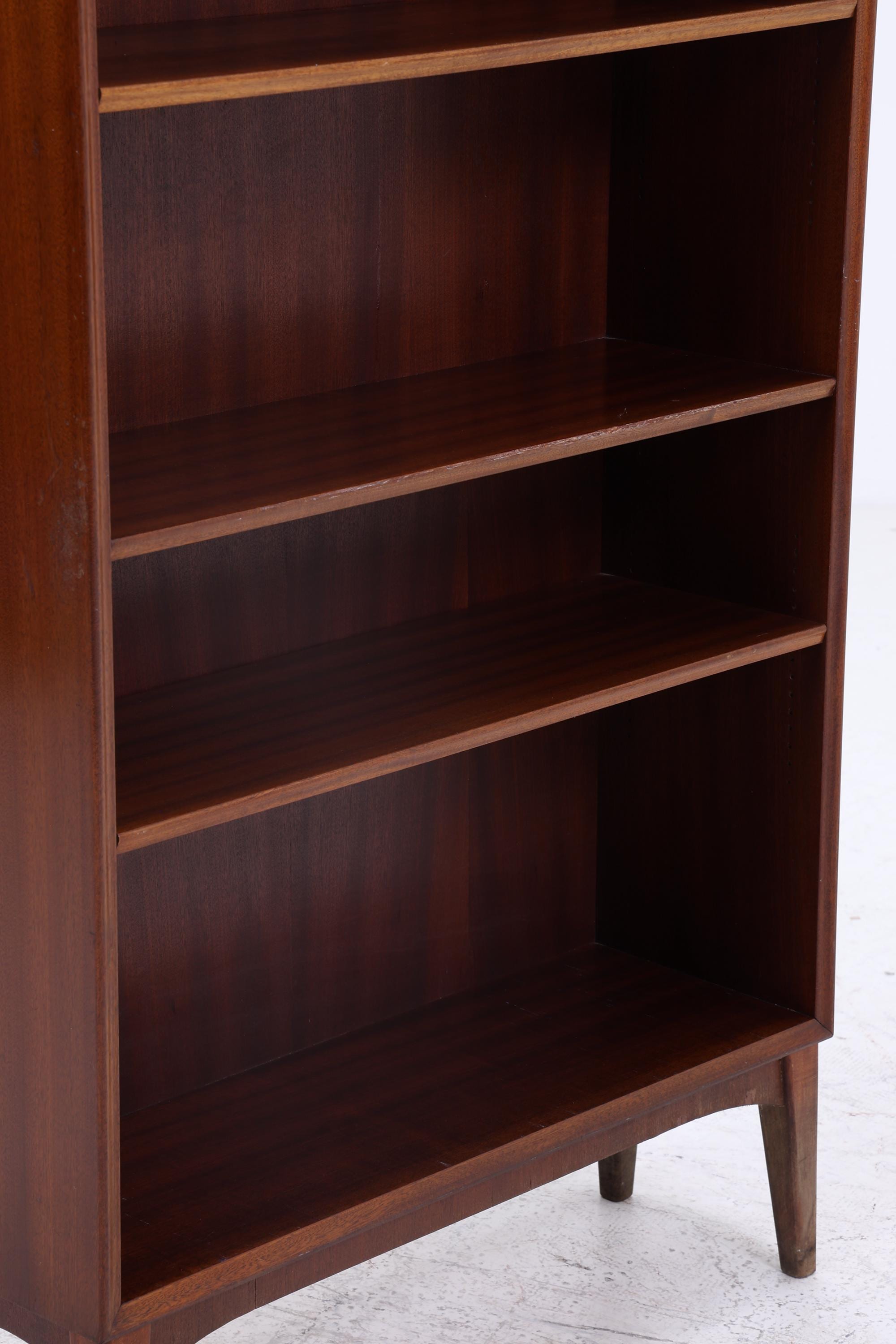 Vintage Mahagoni Bücherregal | Mid Century Regal | 60er Retro Holz Aufbewahrung