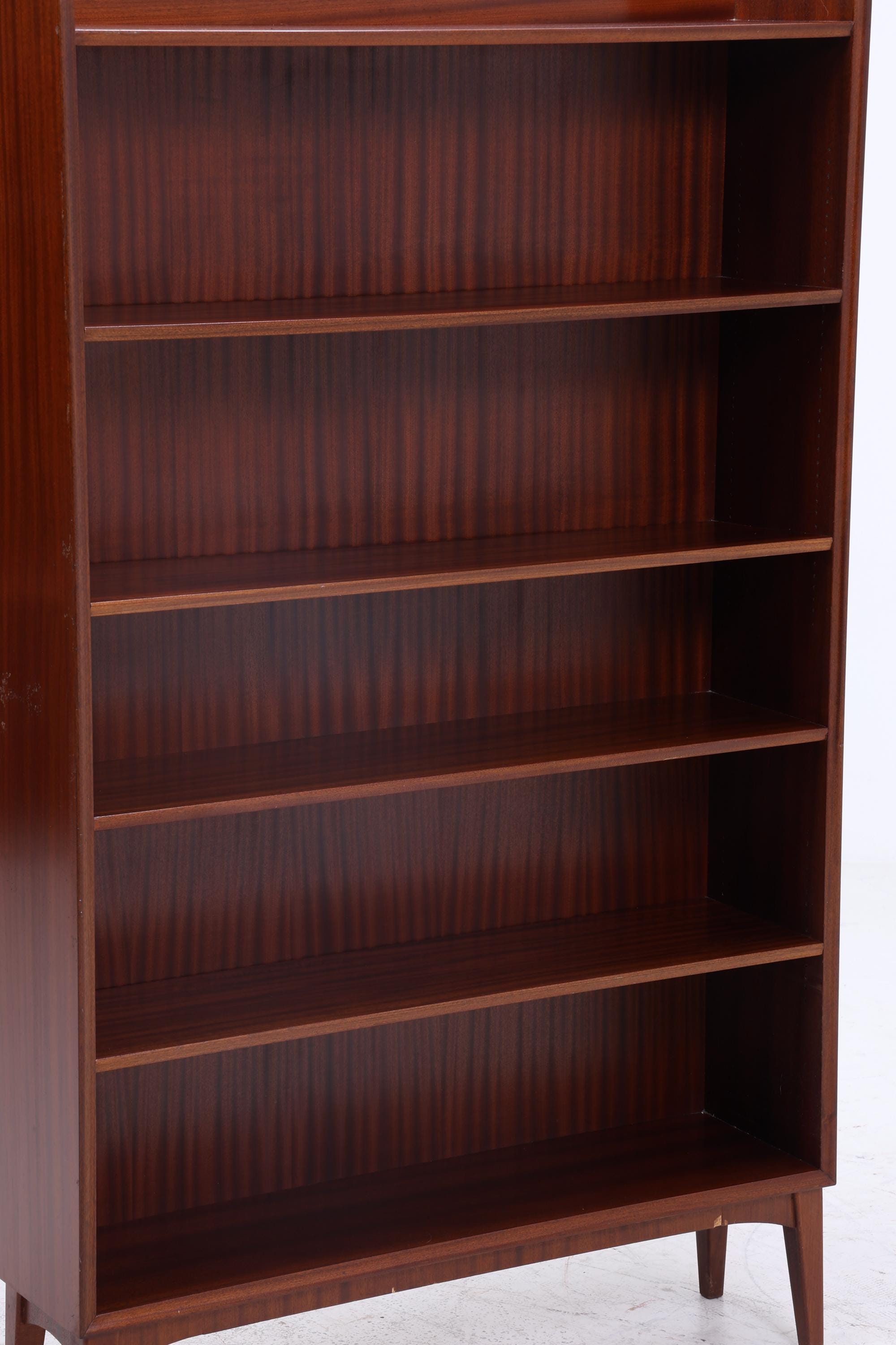 Vintage Mahagoni Bücherregal | Mid Century Regal | 60er Retro Holz Aufbewahrung