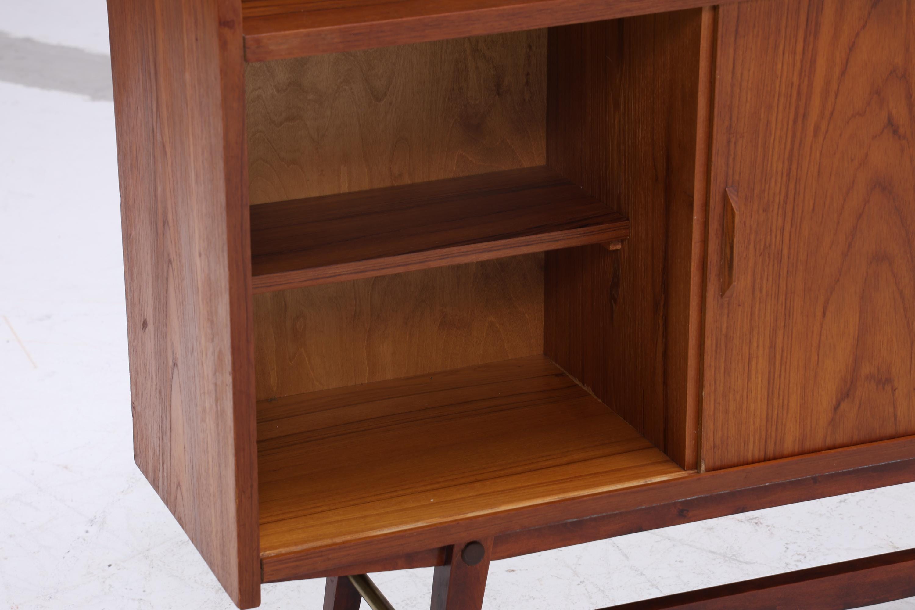 Vintage Teak Regalschrank | Mid Century Regal | 60er Retro Bücherregal Holz Aufbewahrung Palisander