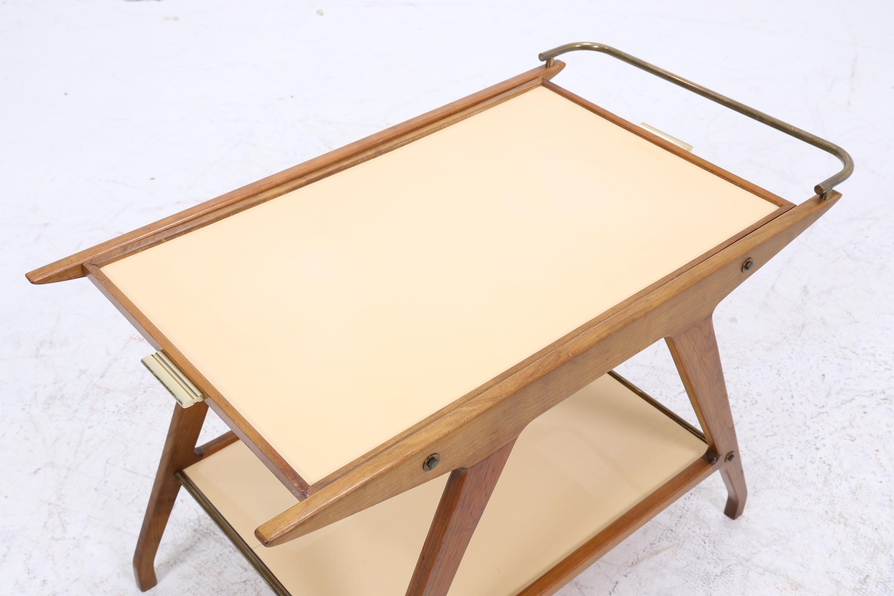 Vintage Beistelltisch | Mid Century Couchtisch Tisch Telefontisch 60er Jahre Retro Wohnzimmer