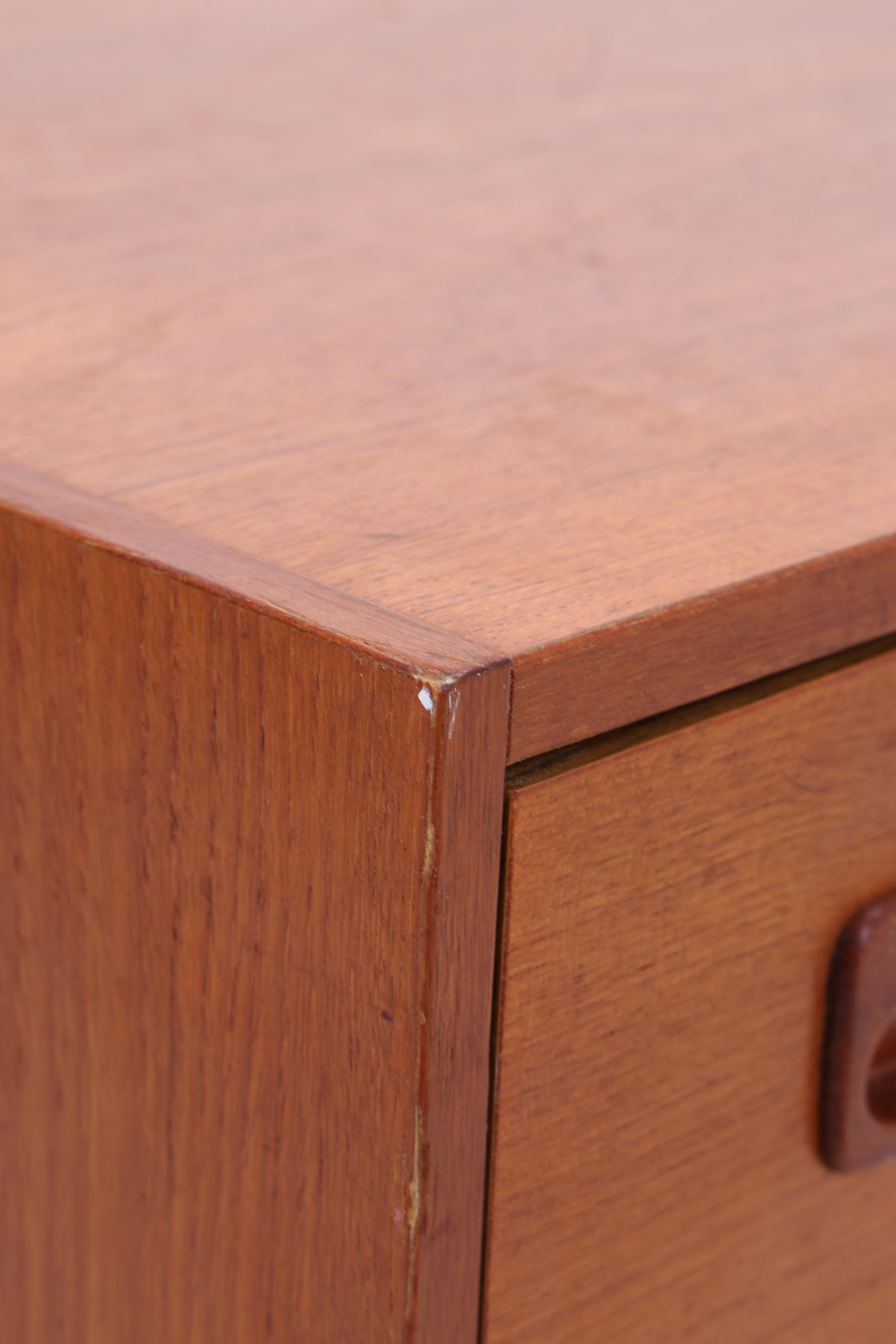 Vintage Teak Schubladen Kommode | Mid Century Schrank Holz Aufbewahrung 60er Jahre Herrenkommode