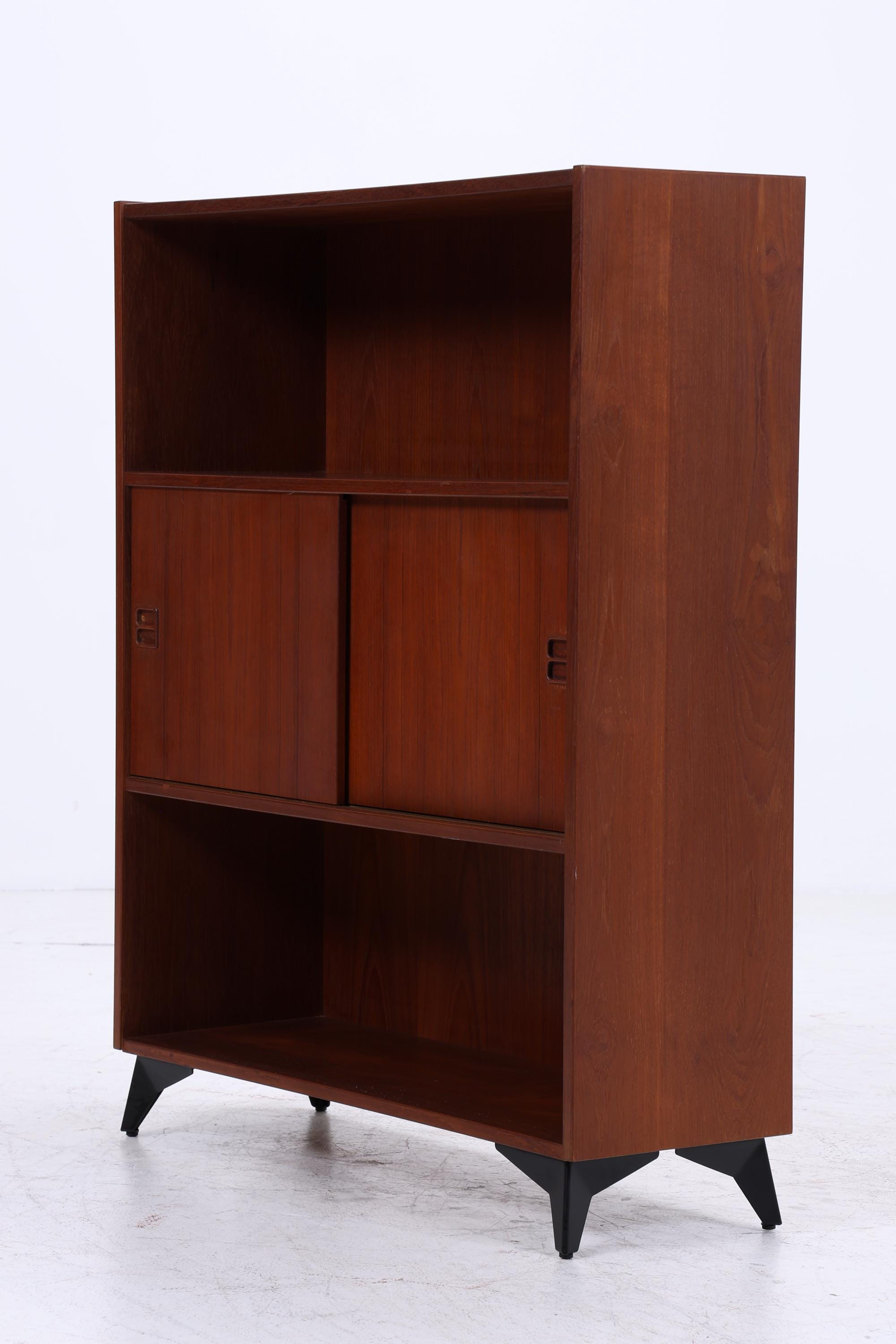 Vintage Teak Regal 60er Jahre | Mid Century Bücherregal Retro Schrank Holz Aufbewahrung