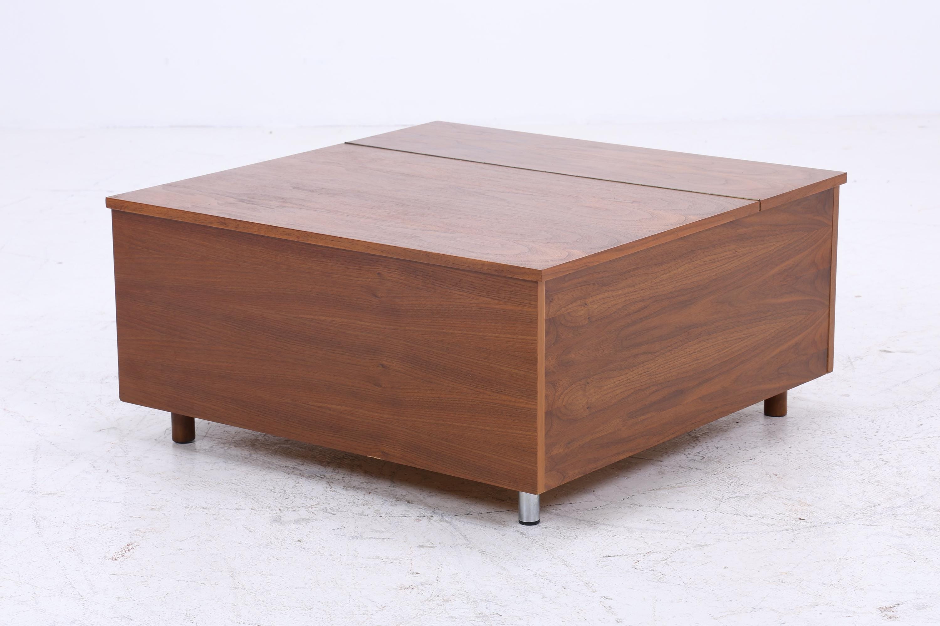 Wunderschöner Vintage Couchtisch | Mid Century Tisch mit Klappe 60er Jahre Retro Wohnzimmer
