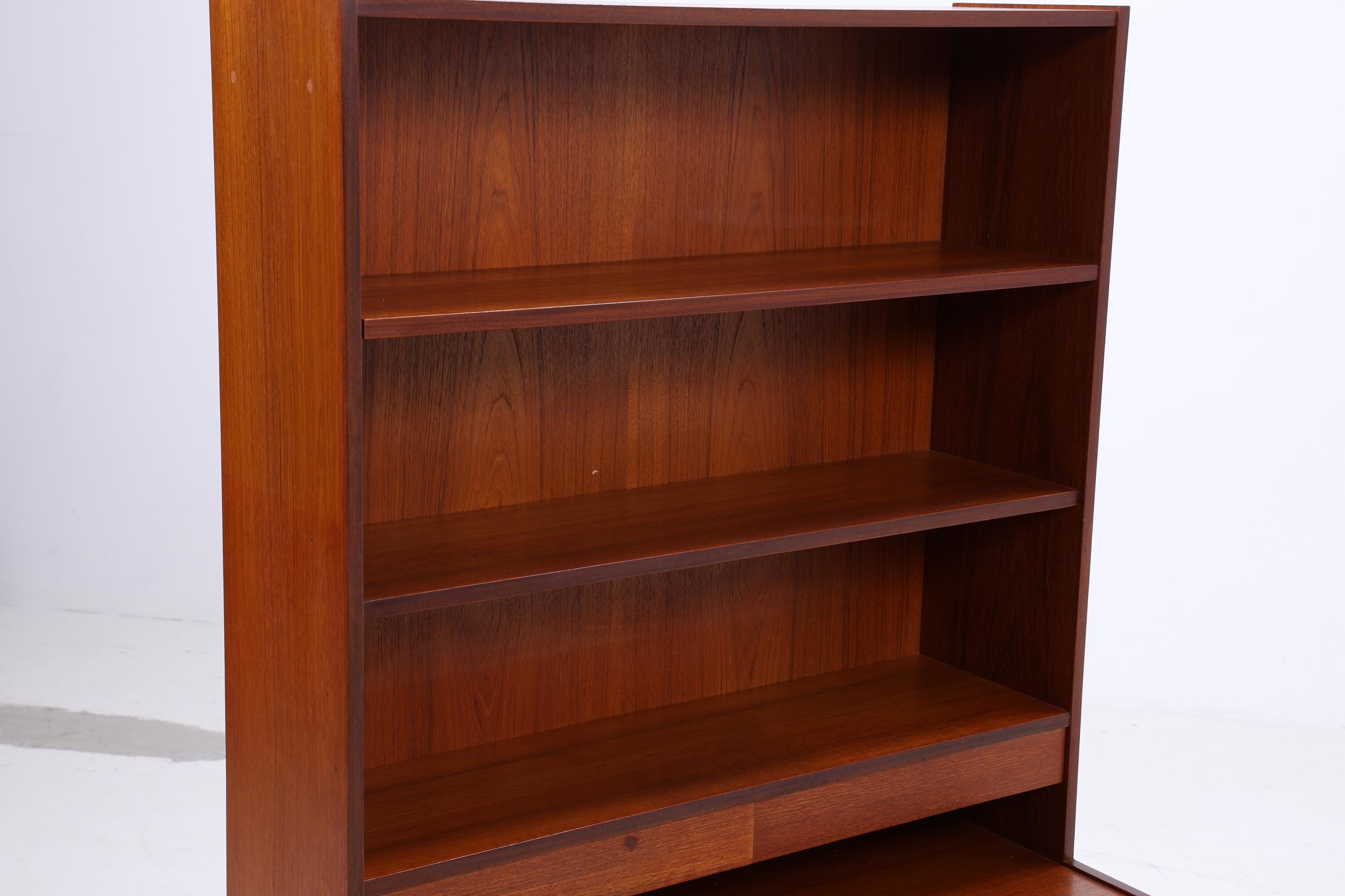 Vintage Teak Regal 60er Jahre | Mid Century Schrank Retro Bücherregal Holz Aufbewahrung