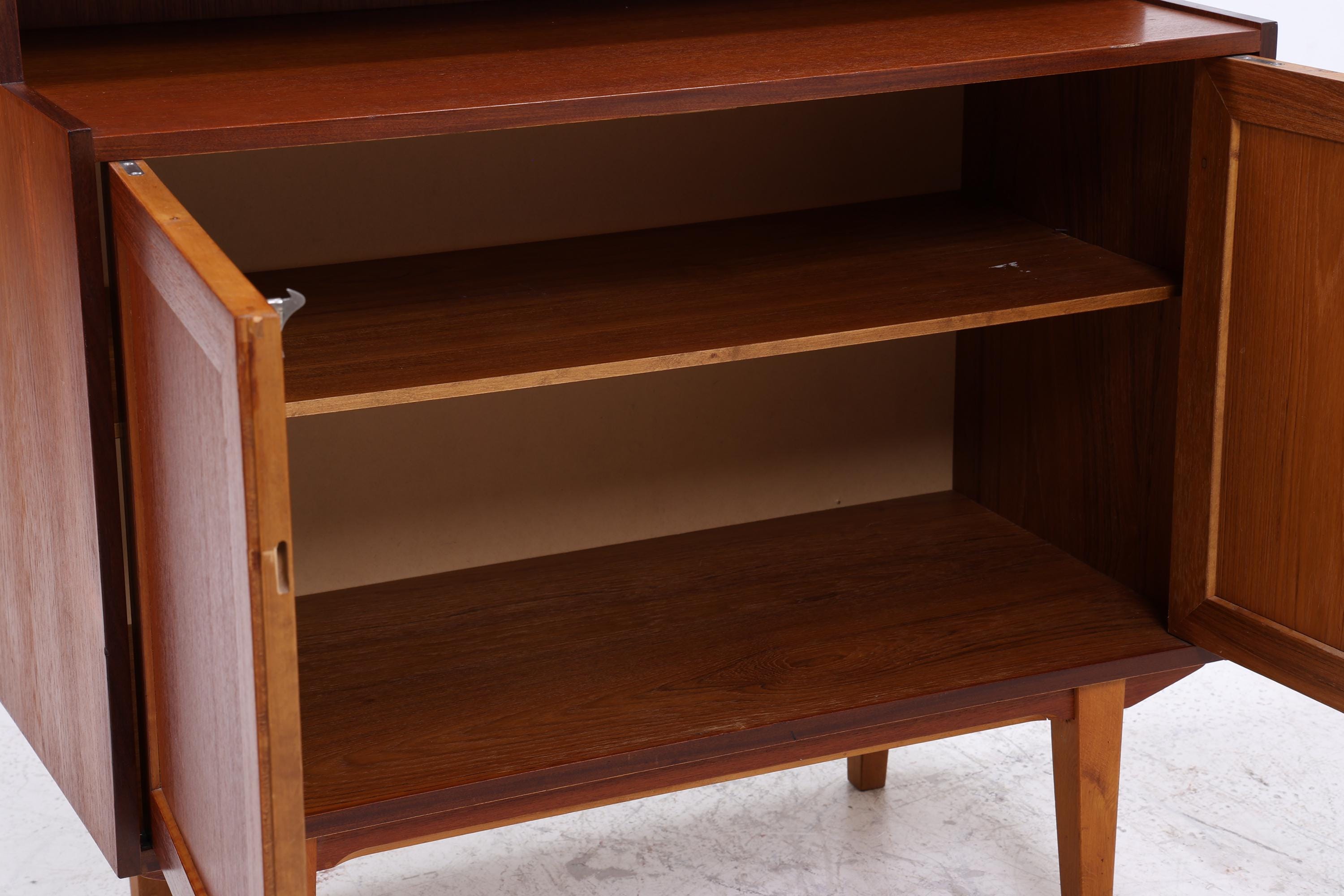 Vintage Teak Regal 60er Jahre | Mid Century Schrank Retro Bücherregal Holz Aufbewahrung