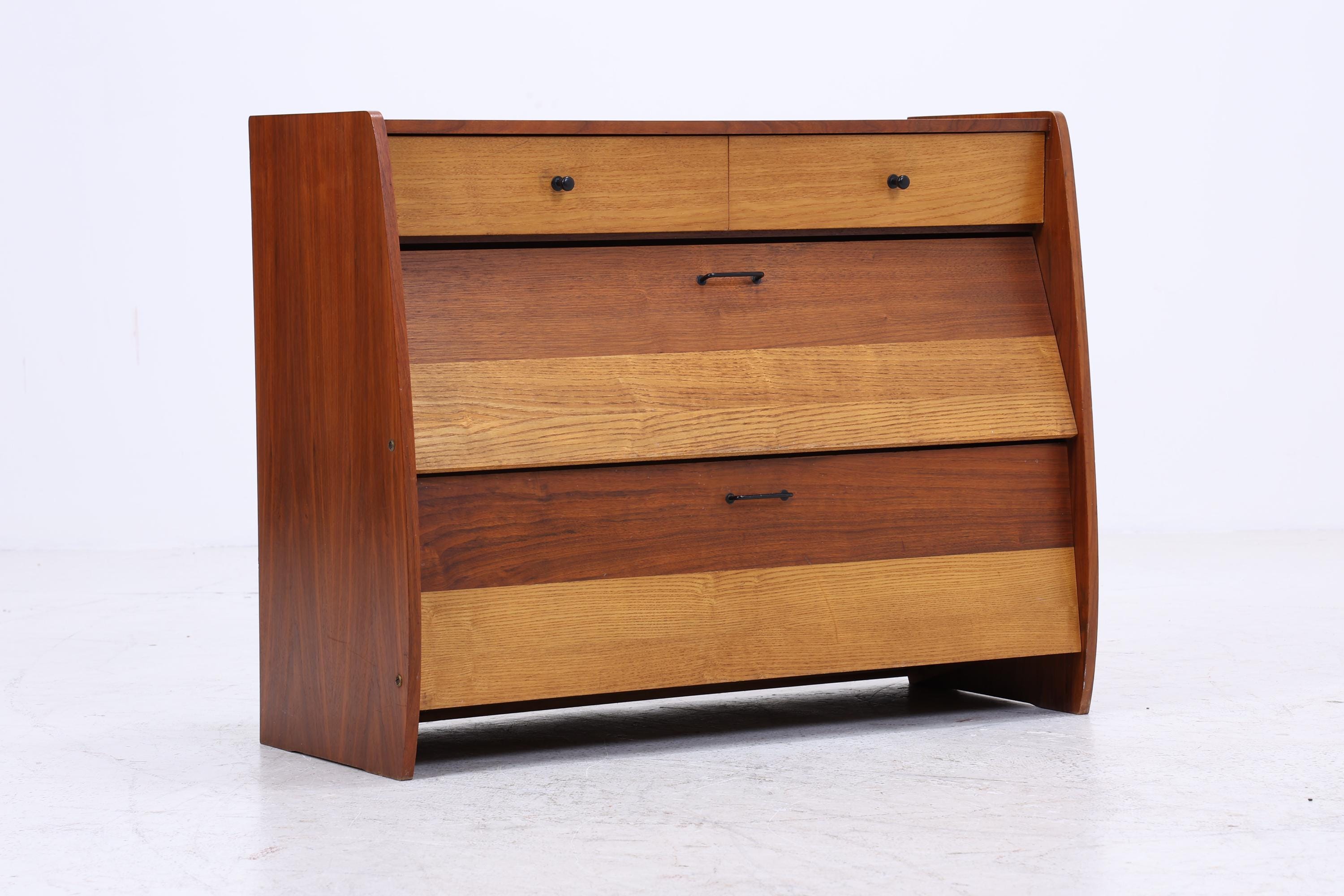 Vintage Schuhkommode aus den 60er Jahren | Mid Century Schrank Kommode mit Schubladen Retro Schuhschrank Flur Holz Aufbewahrung