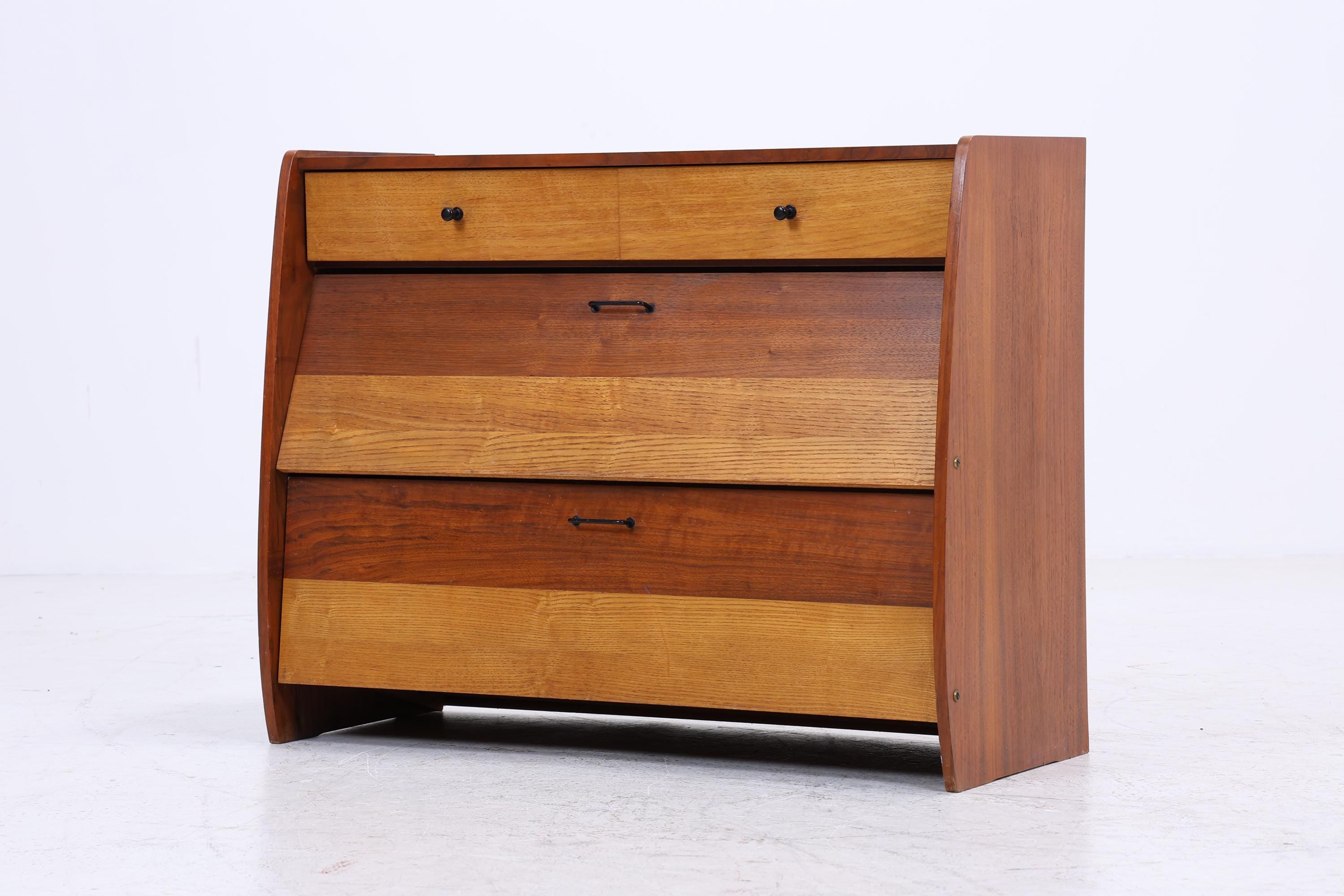 Vintage Schuhkommode aus den 60er Jahren | Mid Century Schrank Kommode mit Schubladen Retro Schuhschrank Flur Holz Aufbewahrung