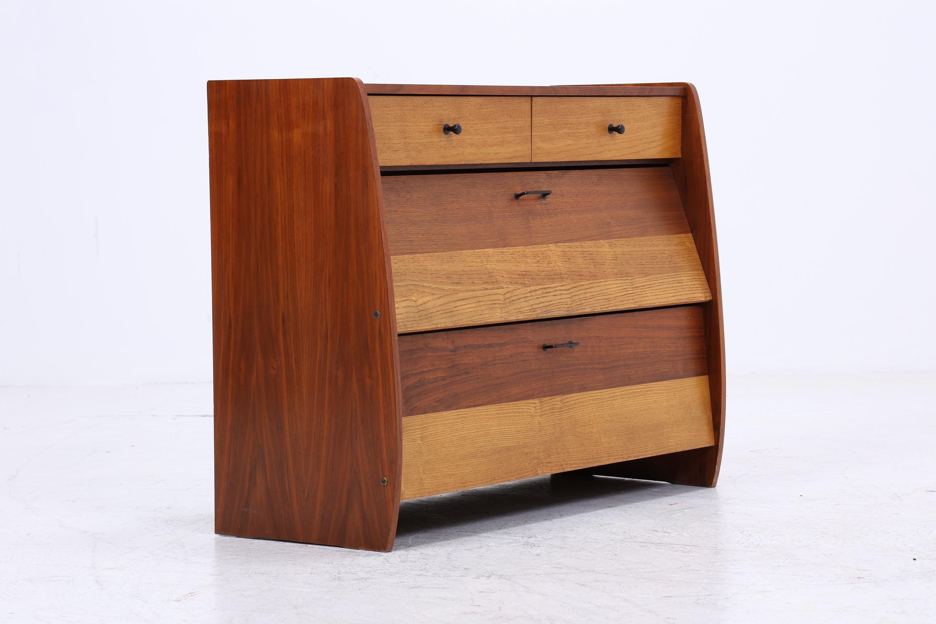 Vintage Schuhkommode aus den 60er Jahren | Mid Century Schrank Kommode mit Schubladen Retro Schuhschrank Flur Holz Aufbewahrung