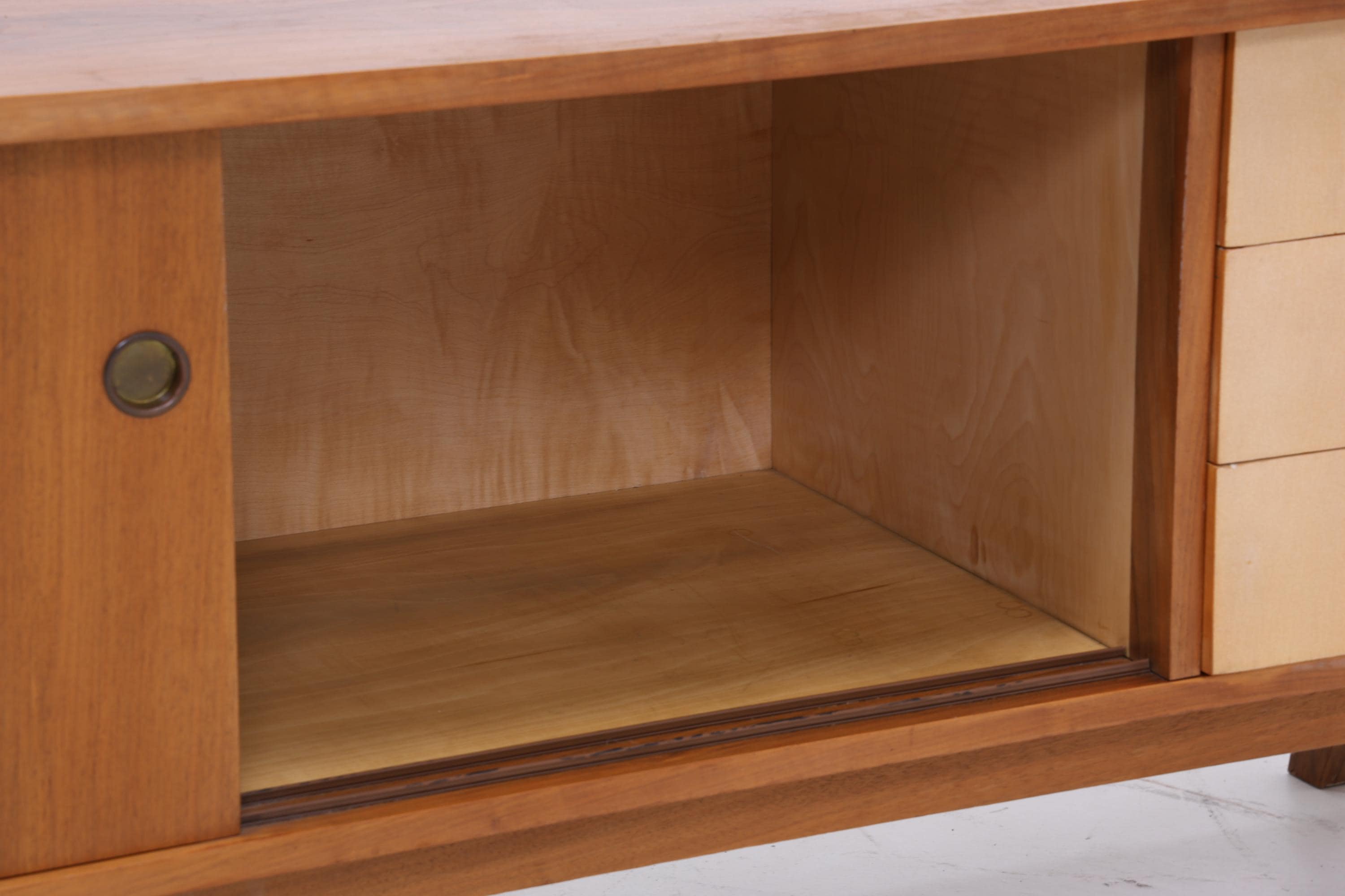 Vintage Lowboard 60er Jahre | Mid Century Sideboard mit Schubladen & Fächern Retro Holz Aufbewahrung