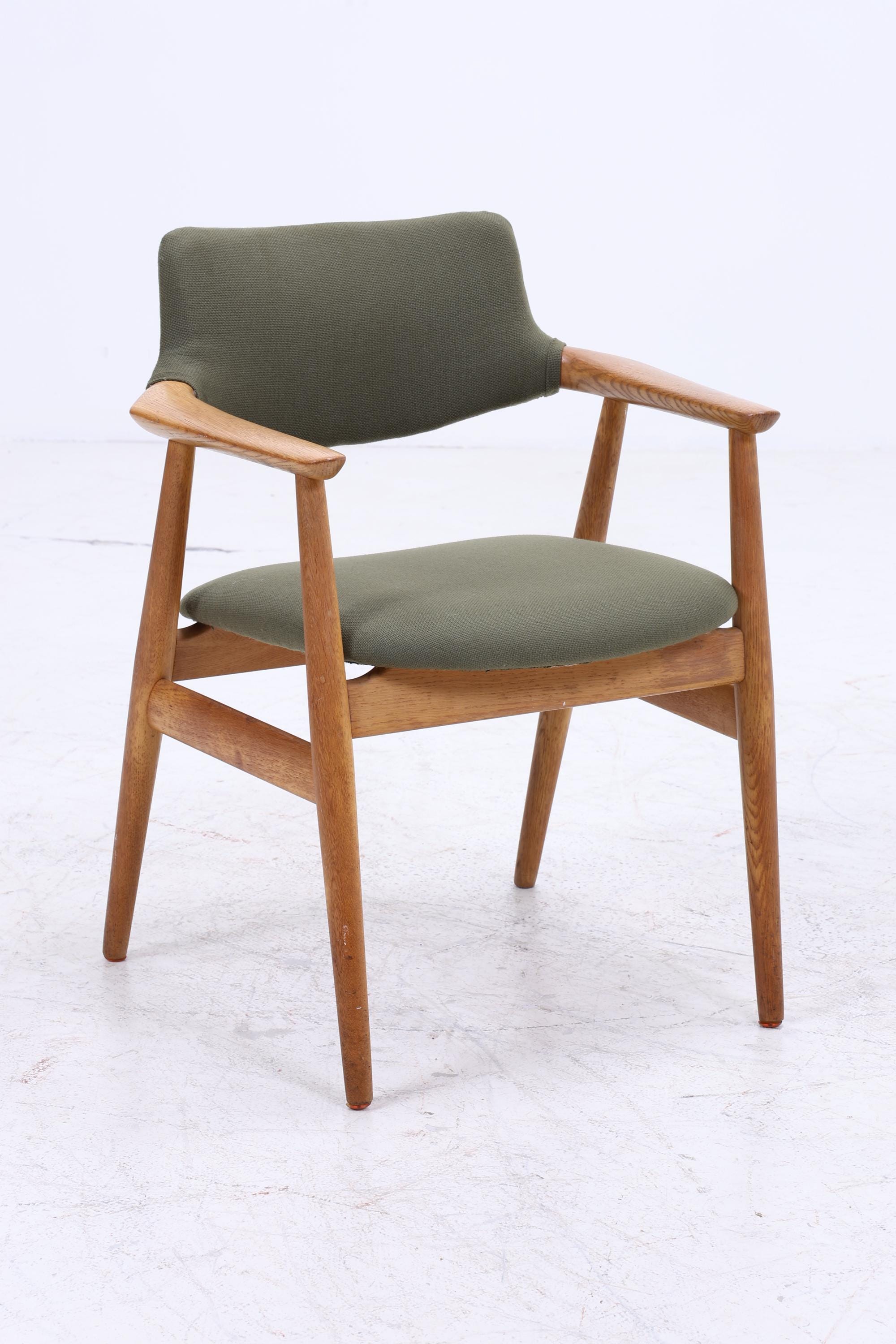 3er Set Eiche Stühle von Erik Kirkegaard für Glostrup | Mid Century Designklassiker | Vintage Stuhl | Retro Stuhl Grün