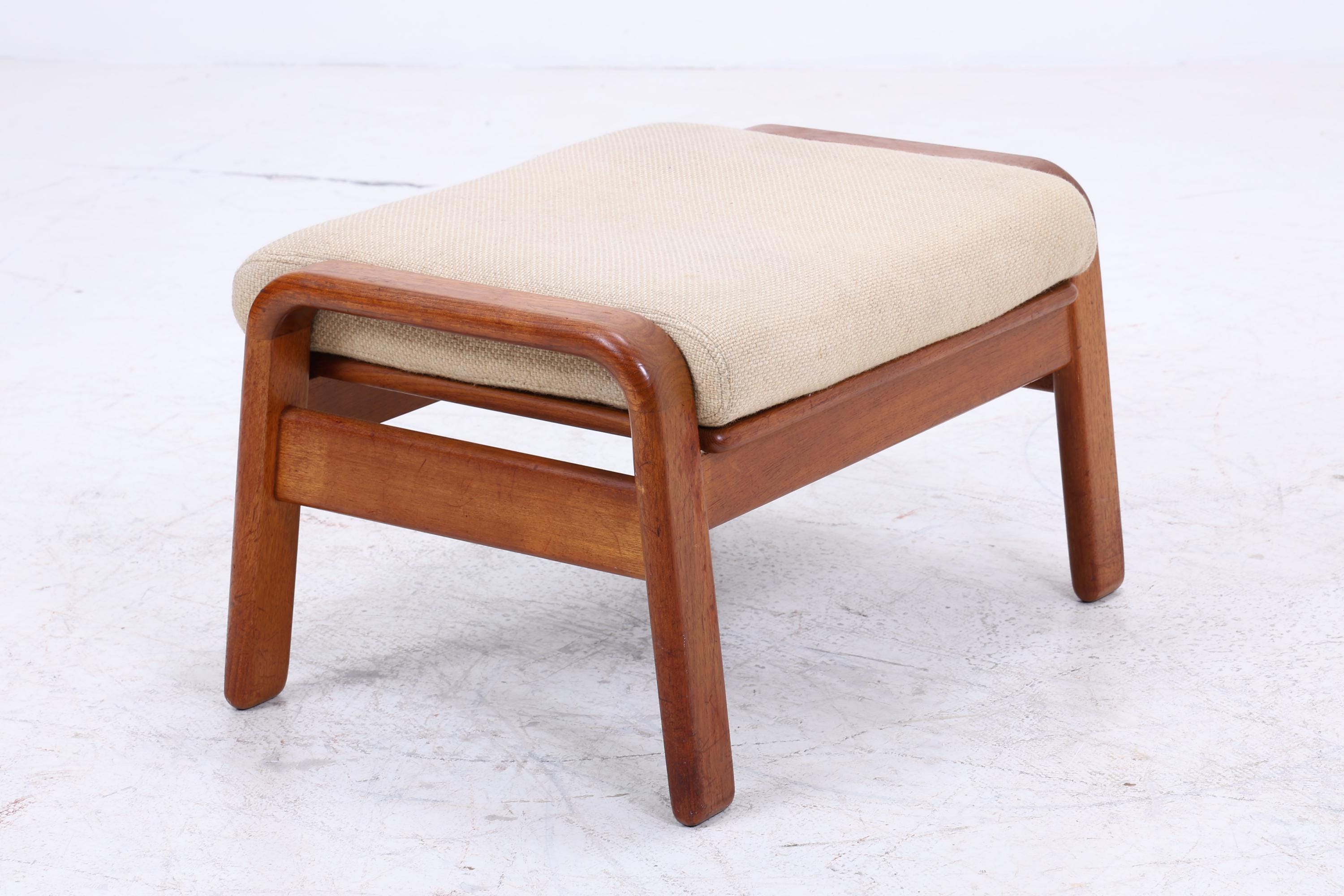 Vintage Fußhocker aus Teak von HS Design | Mid Century Hocker Ottomane Lounge Danish Design 70er