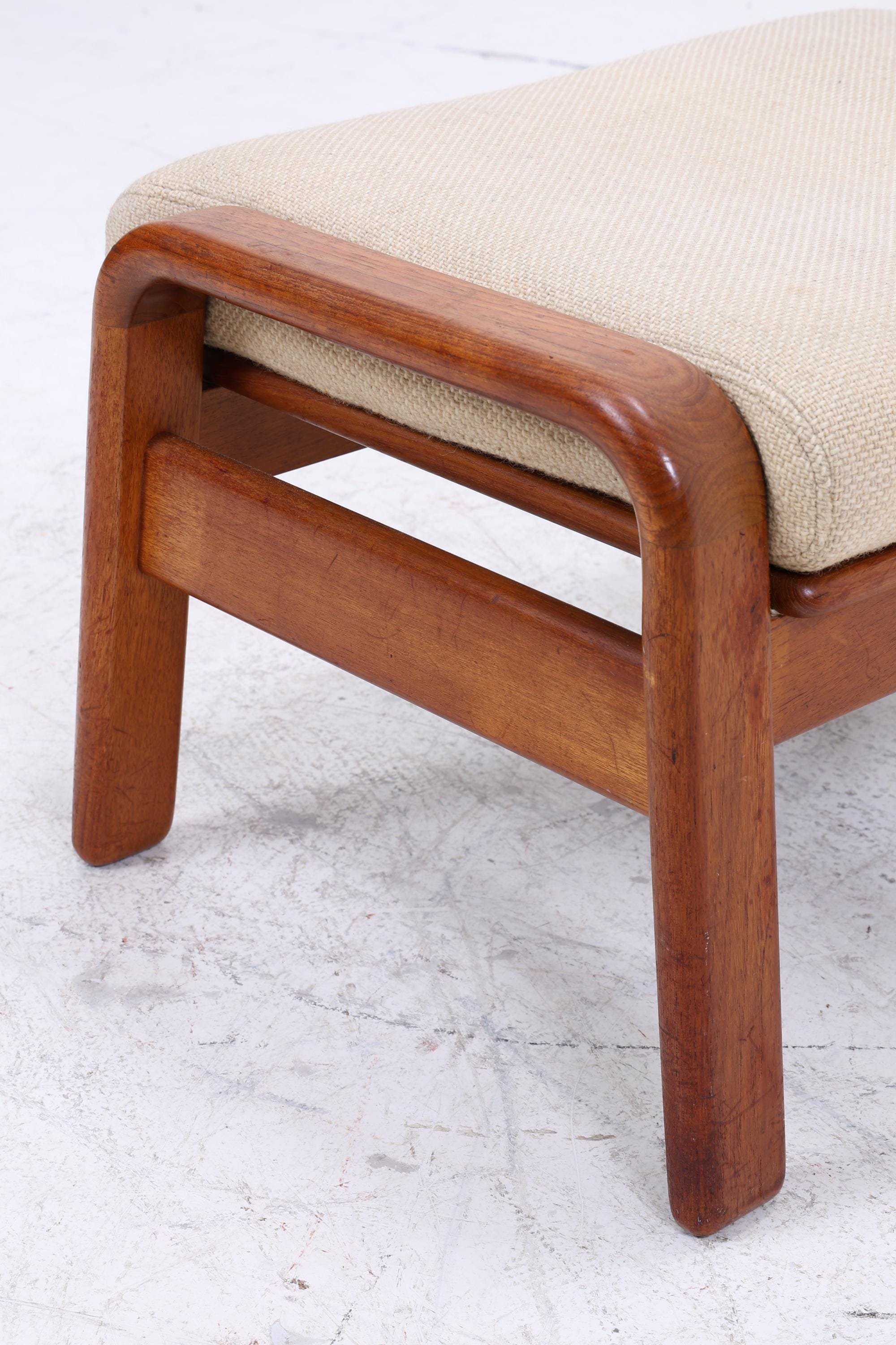 Vintage Fußhocker aus Teak von HS Design | Mid Century Hocker Ottomane Lounge Danish Design 70er