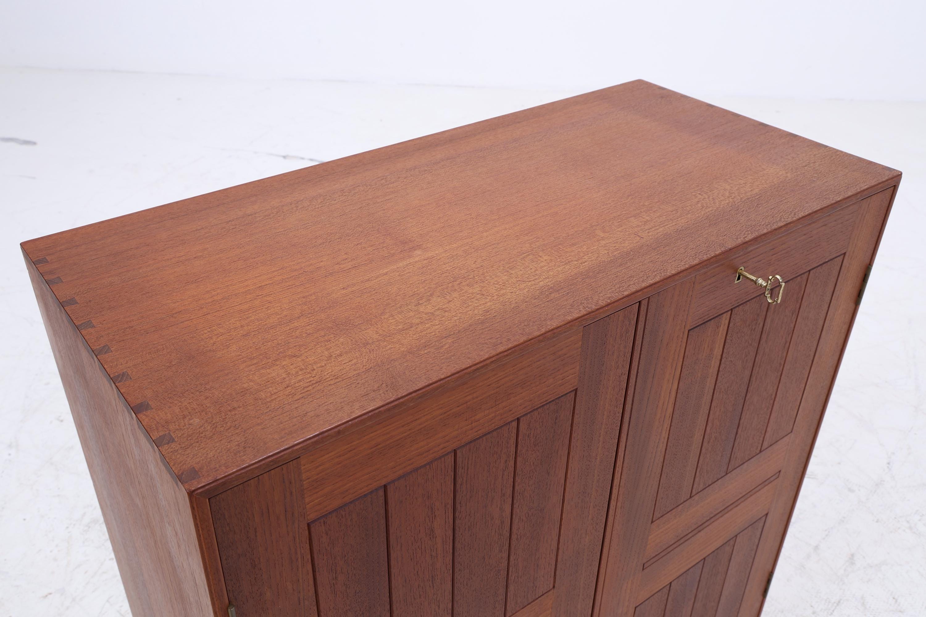 Seltener Vintage Mahagoni Schrank von Mogens Koch für Rud Rasmusson | Mid Century Kommode | Holz Schrank Modul Aufbewahrung 80er Jahre