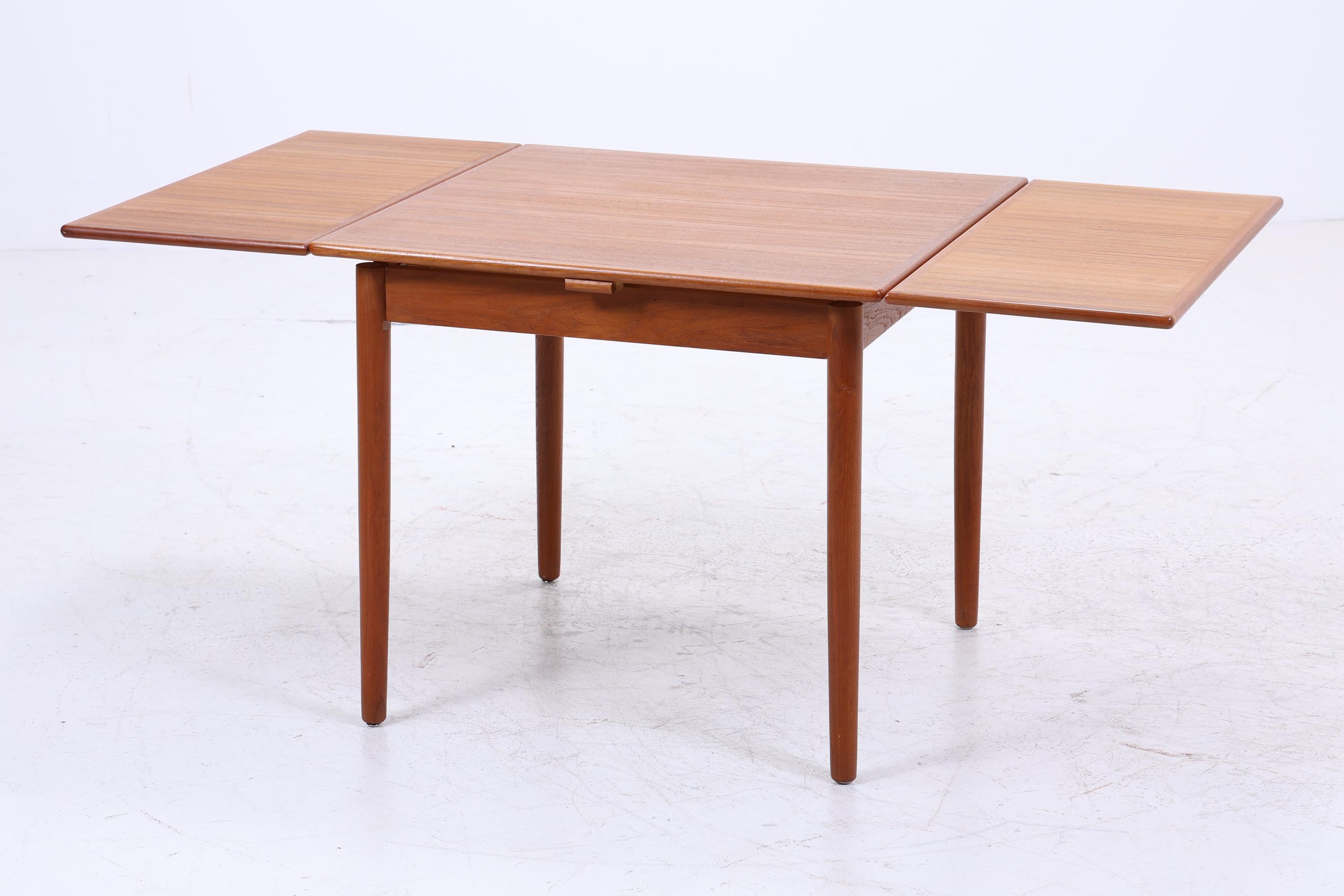Vintage Teak Esstischvon AM Ansager Mobler | Danish Design Mid-Century Ausziehbarer Küchentisch 1960er Holz