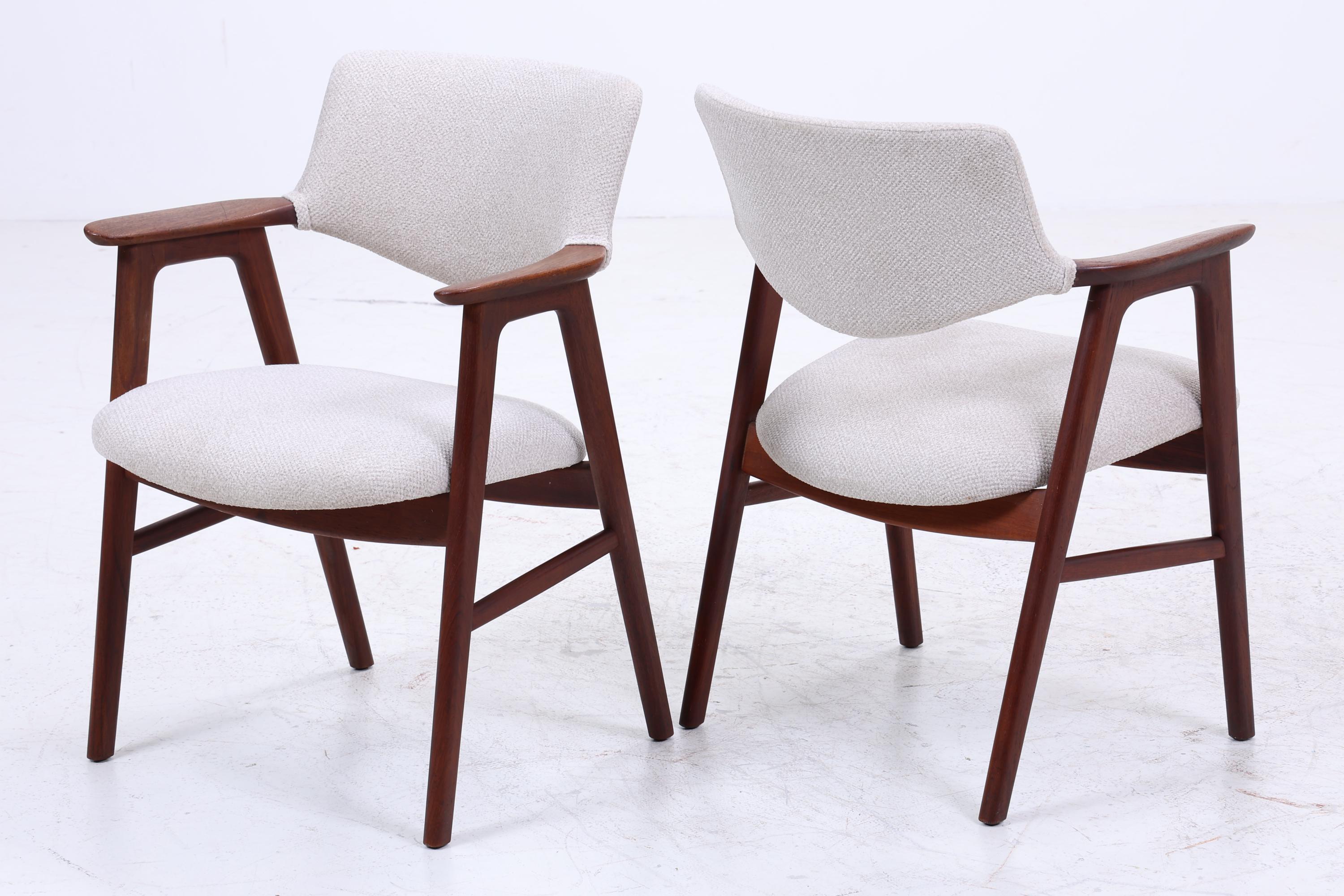 2er Set Teak Stühle von Erik Kirkegaard für Glostrup | Mid Century Designklassiker | Vintage Stuhl | Retro Stuhl