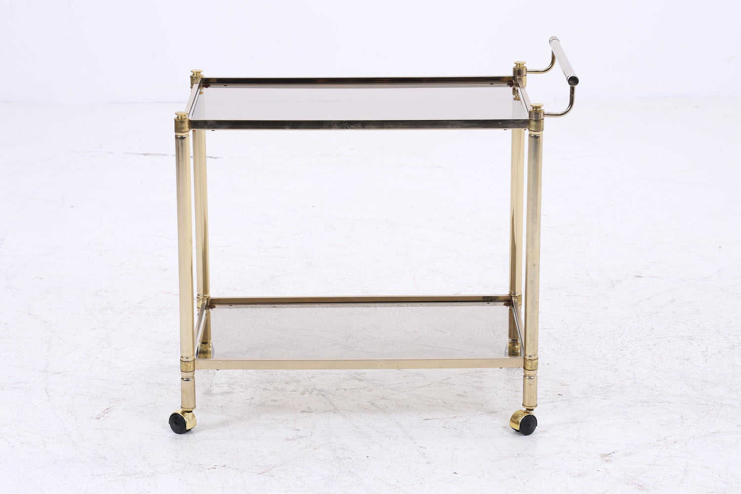Vintage Glas Servierwagen aus den 60ern | Mid Century Tisch Telefontisch Beistelltisch Retro