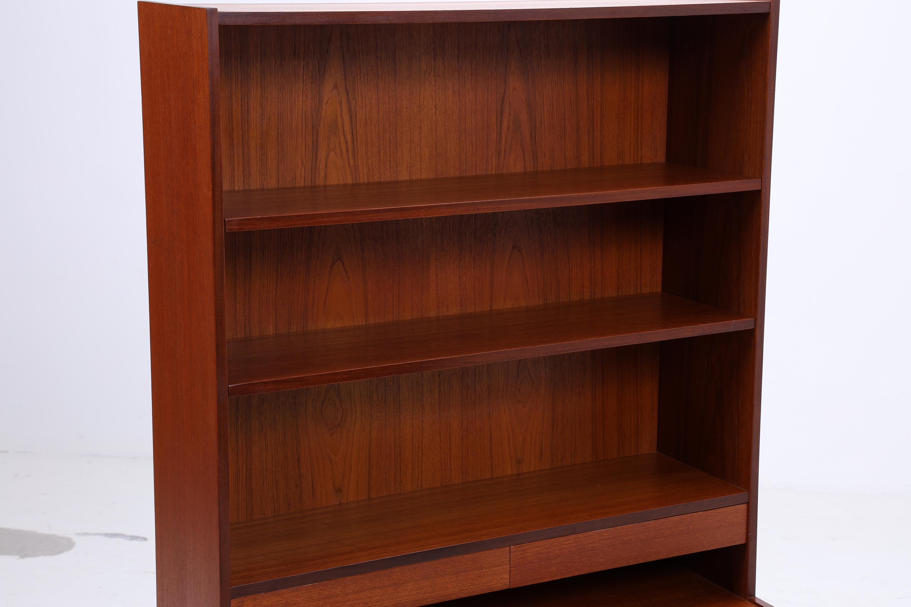 Vintage Teak Regal 60er Jahre | Mid Century Schrank Retro Bücherregal Holz Aufbewahrung