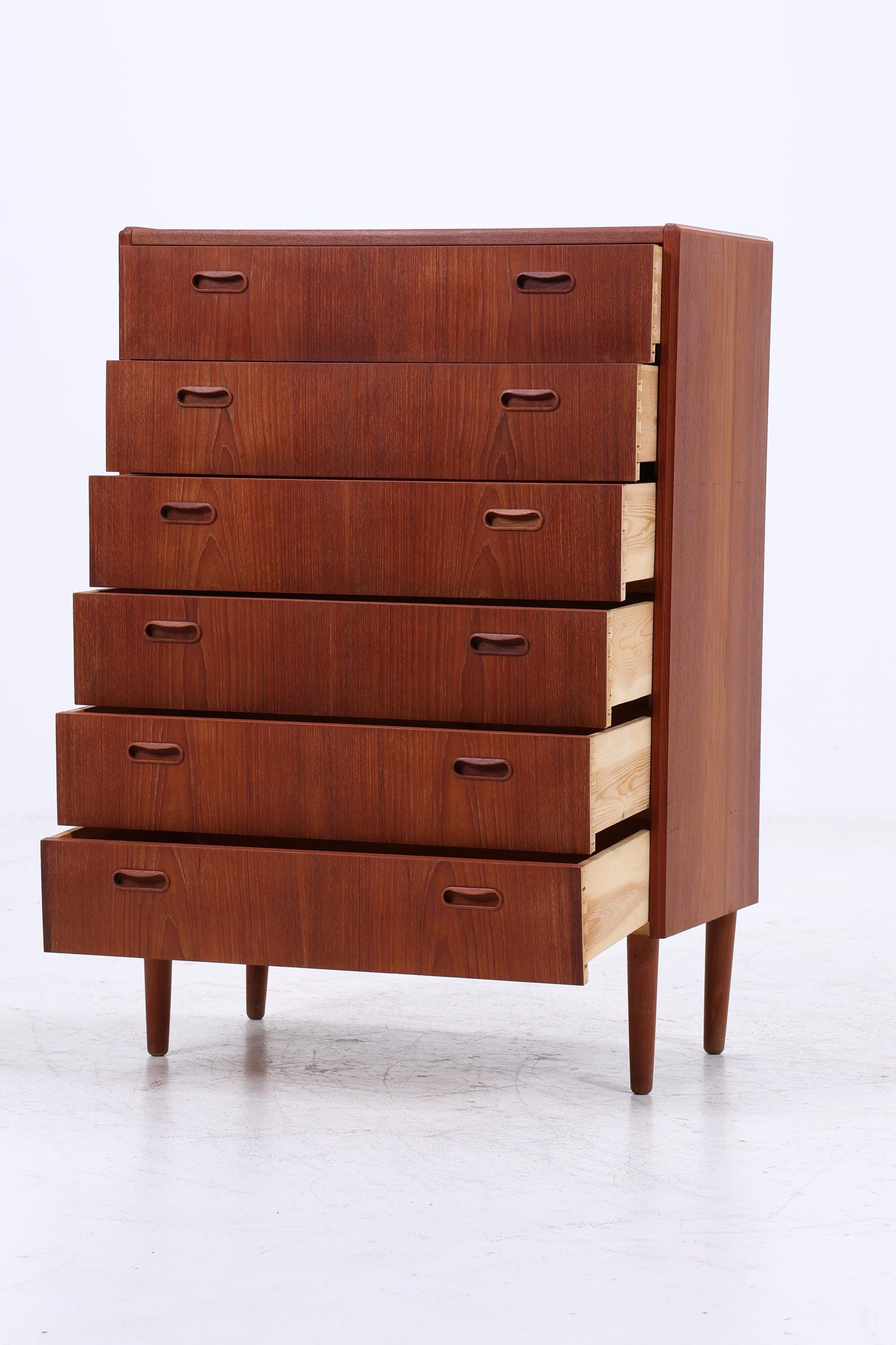 Wundervolle Vintage Teak Schubladen Kommode | Danish Design Mid Century Schrank Holz Aufbewahrung 60er Jahre