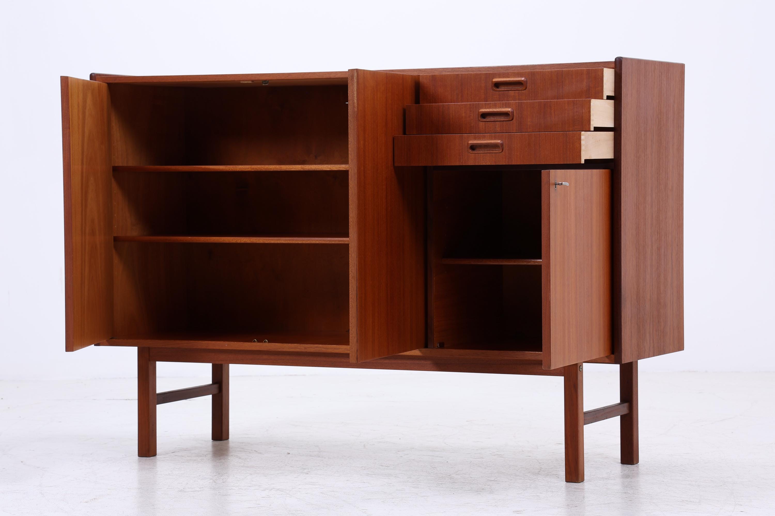 Vintage Teak Highboard 60er Jahre | Mid Century Sideboard Schubladen Schrank Holz Aufbewahrung