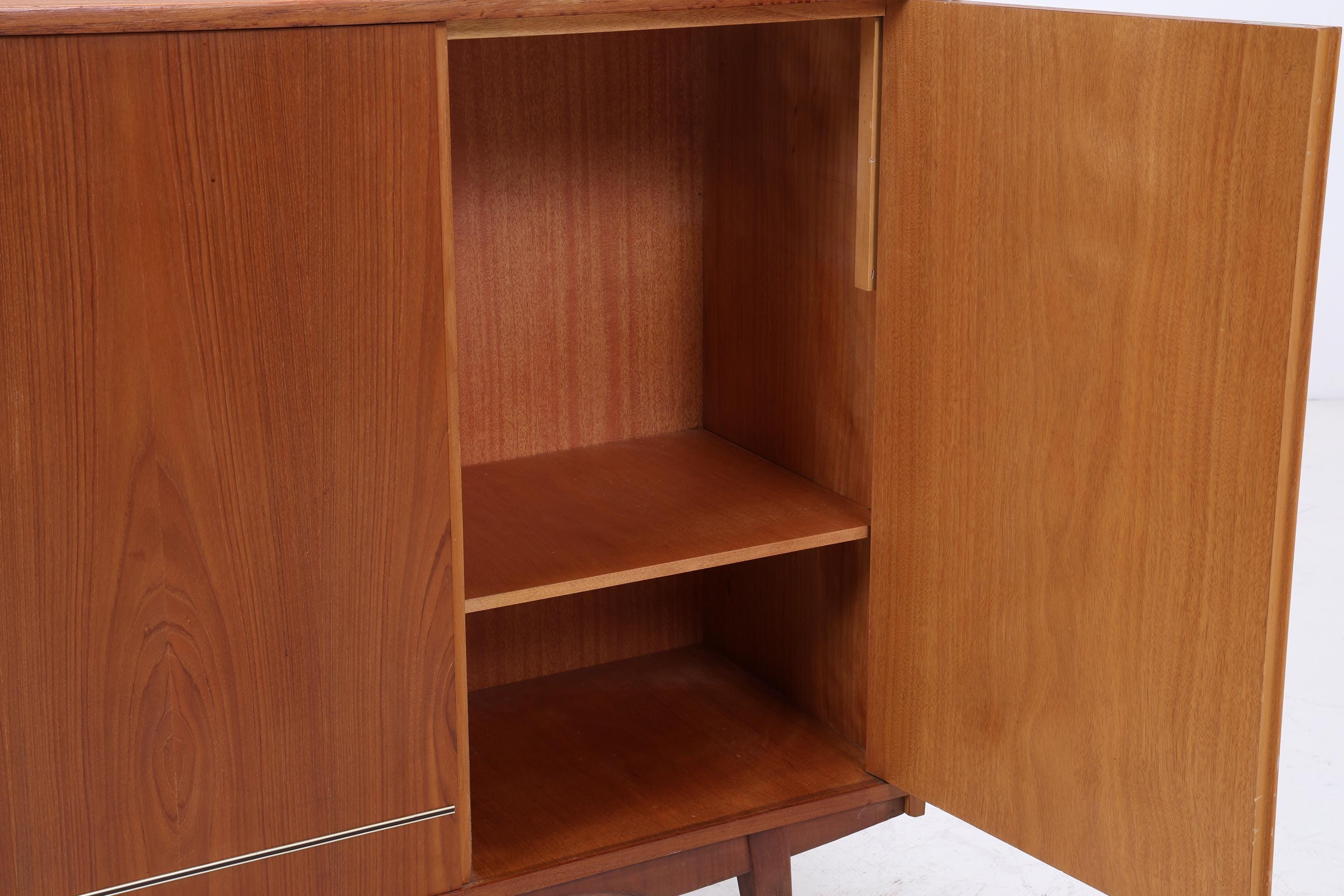 Vintage Teak Highboard 60er Jahre | Mid Century Sideboard Schrank Holz Aufbewahrung