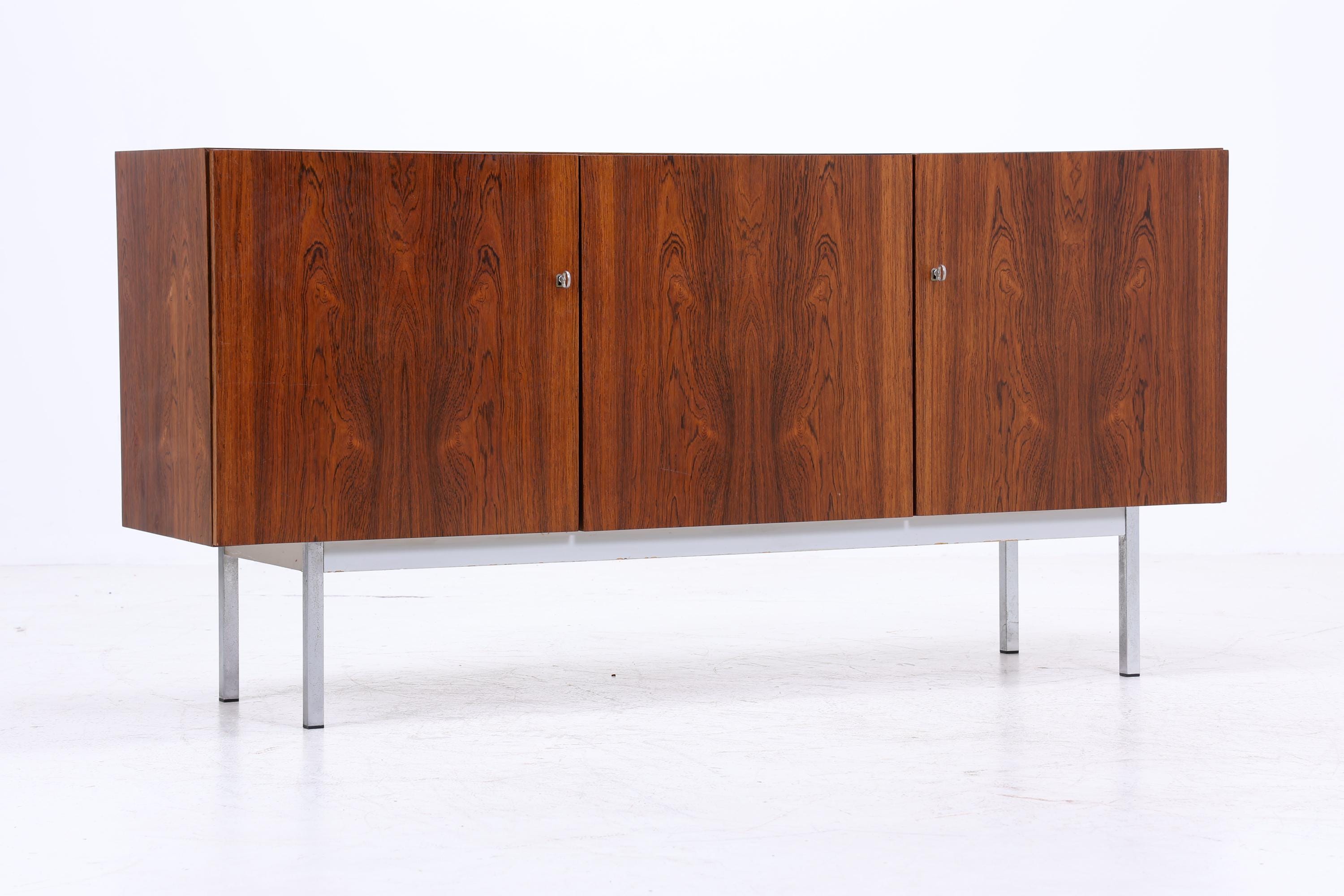 Vintage Sideboard 60er Jahre | Mid Century Schubladen Anrichte Palisander Highboard Holz Aufbewahrung