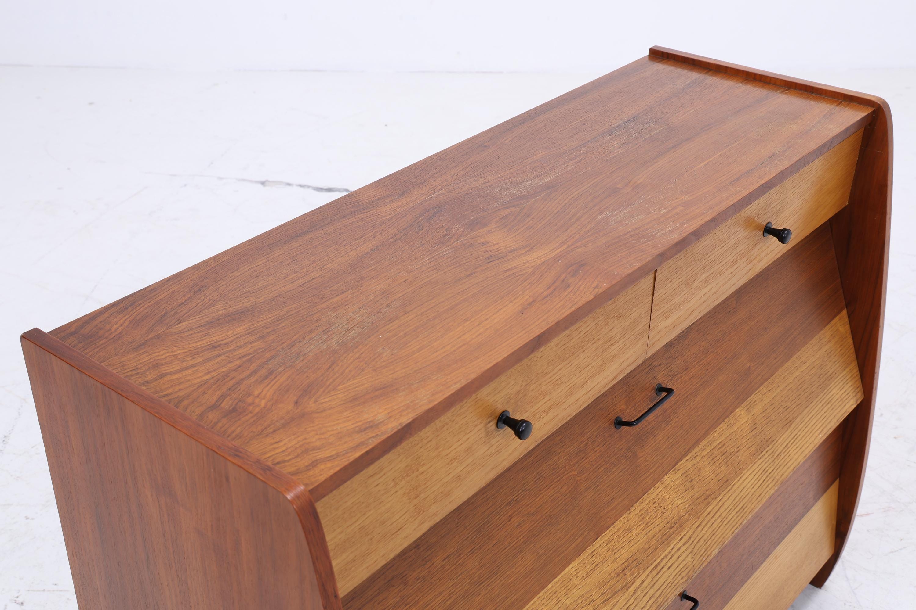 Vintage Schuhkommode aus den 60er Jahren | Mid Century Schrank Kommode mit Schubladen Retro Schuhschrank Flur Holz Aufbewahrung