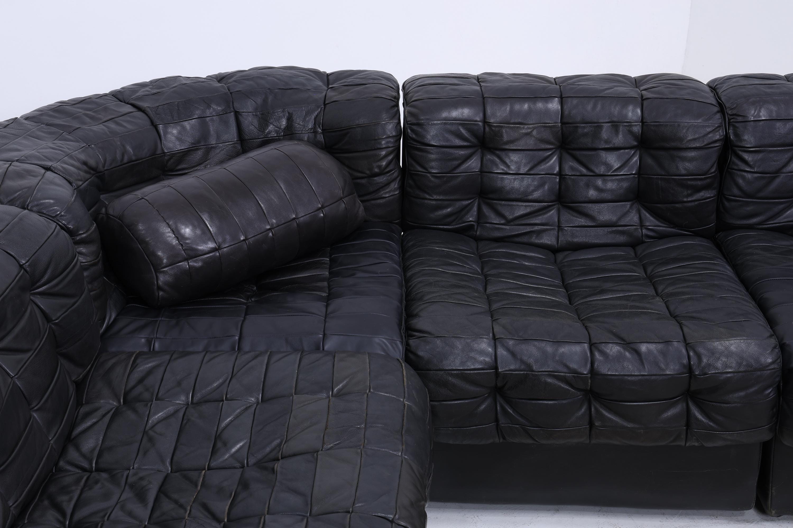 Desede DS11 Vintage Modular Leder Sofa | Mid Century Couch Lounge Schwarz Retro 60er