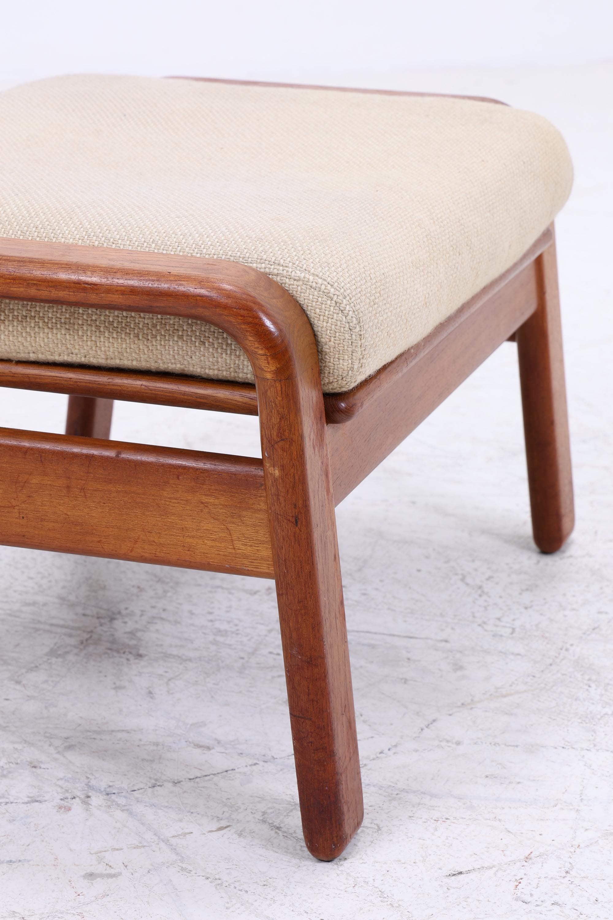 Vintage Fußhocker aus Teak von HS Design | Mid Century Hocker Ottomane Lounge Danish Design 70er
