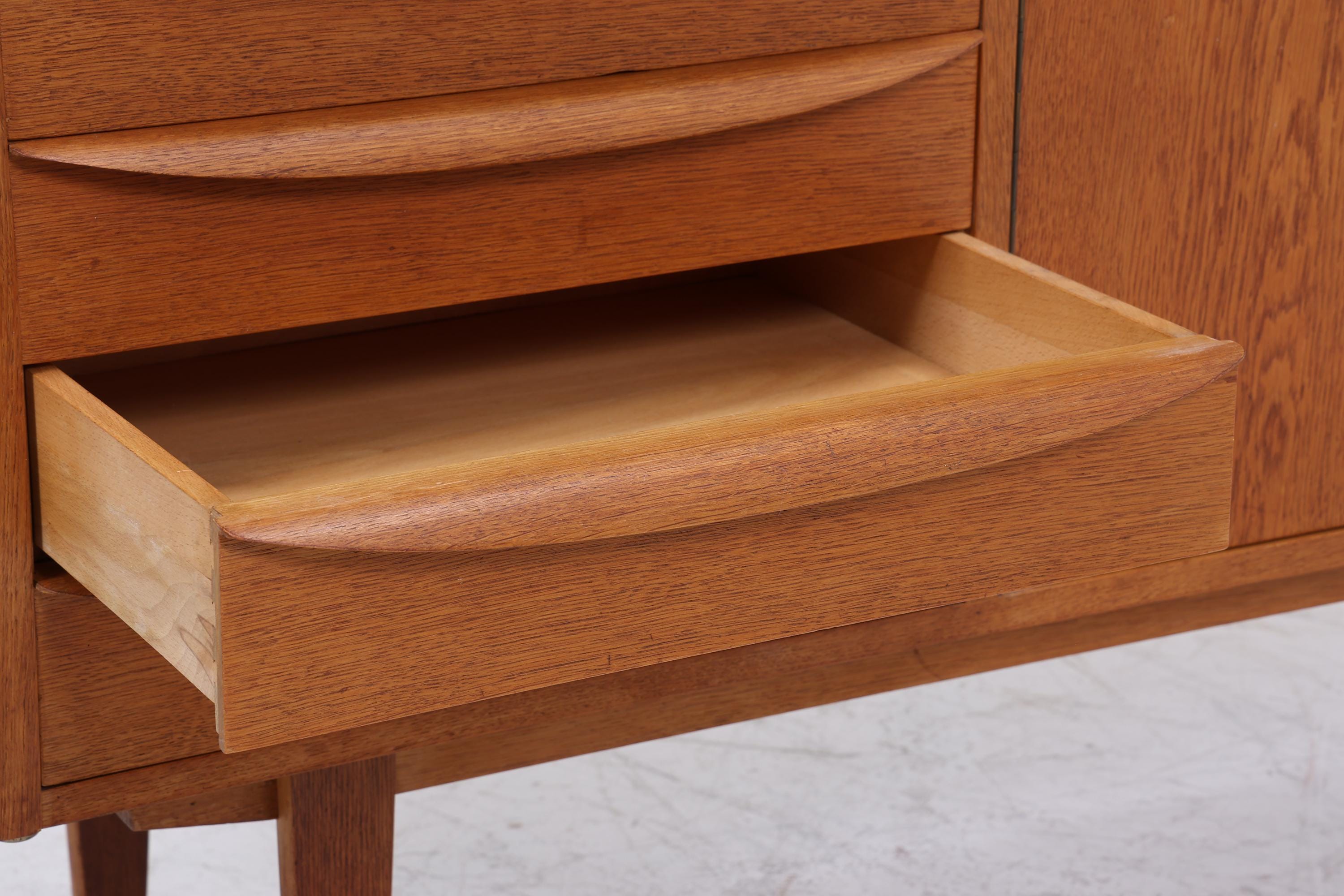 Hellerau Vintage Vitrineaus Eiche | Mid Century Highboard Serie 602 Franz Ehrlich Schrankwand Schrank Aufbewahrung