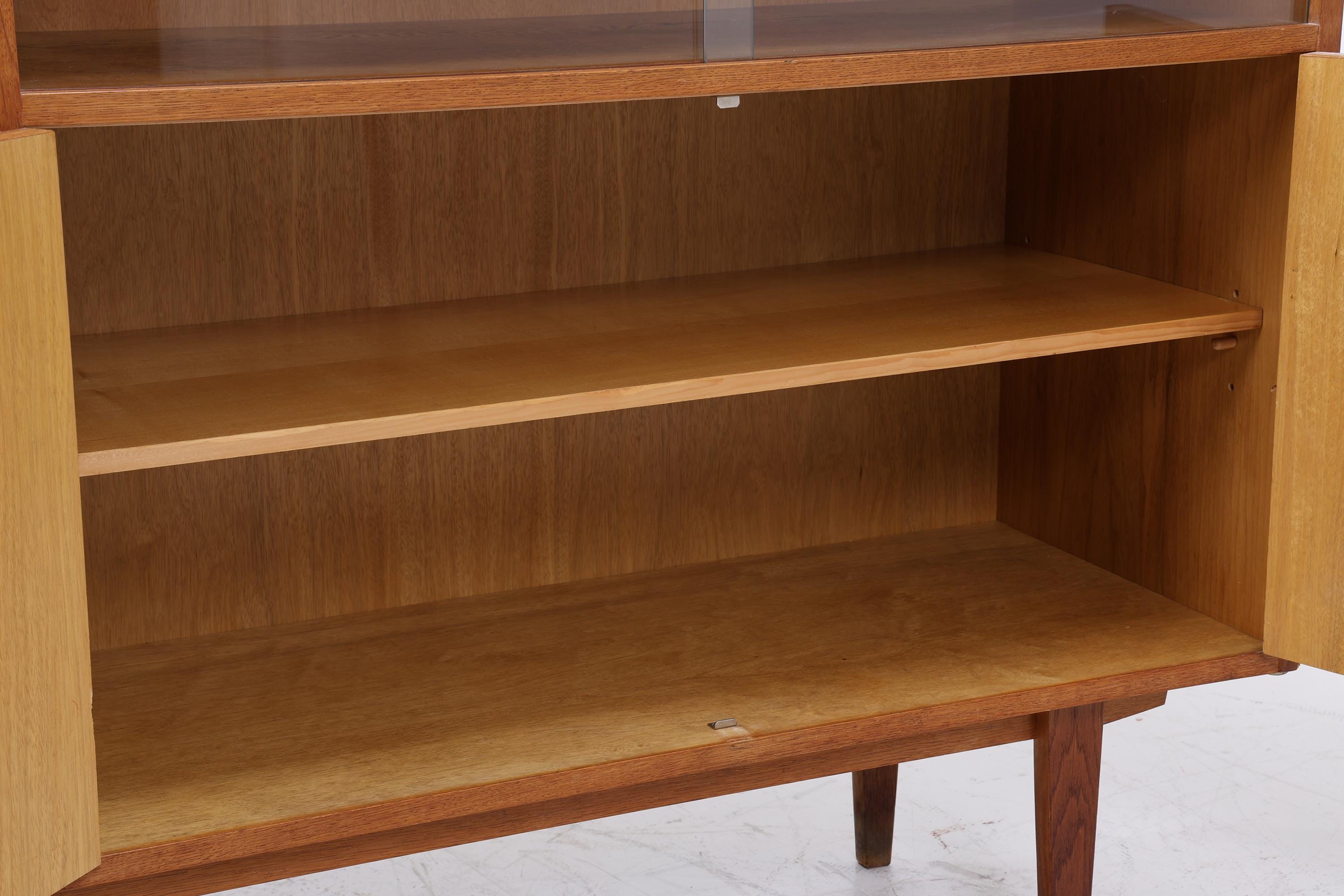 Hellerau Vintage Vitrineaus Eiche | Mid Century Highboard Serie 602 Franz Ehrlich Schrankwand Schrank Aufbewahrung