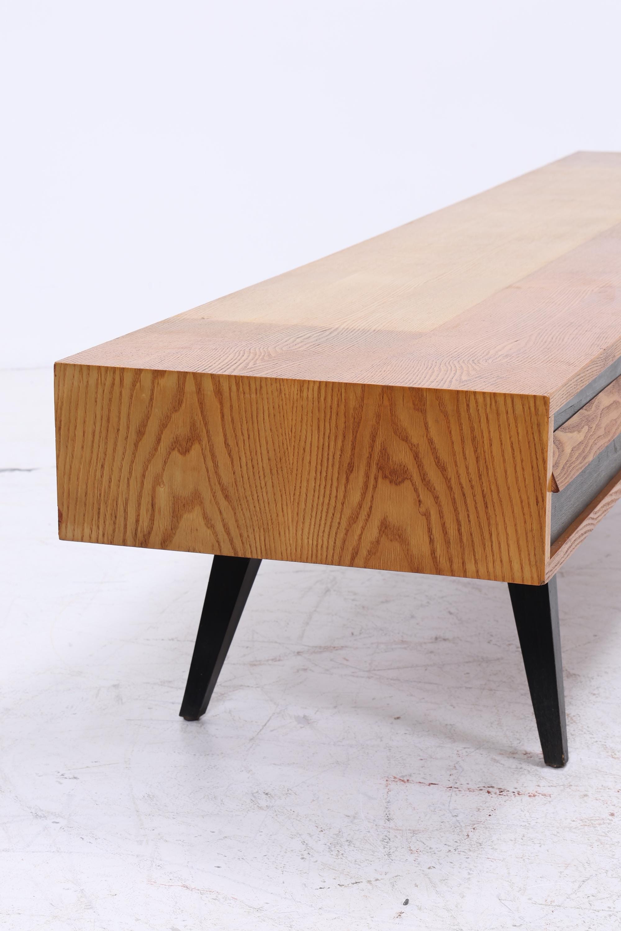 Vintage Lowboard 60er Jahre | Mid Century Sideboard mit Schubladen Retro Holz Aufbewahrung