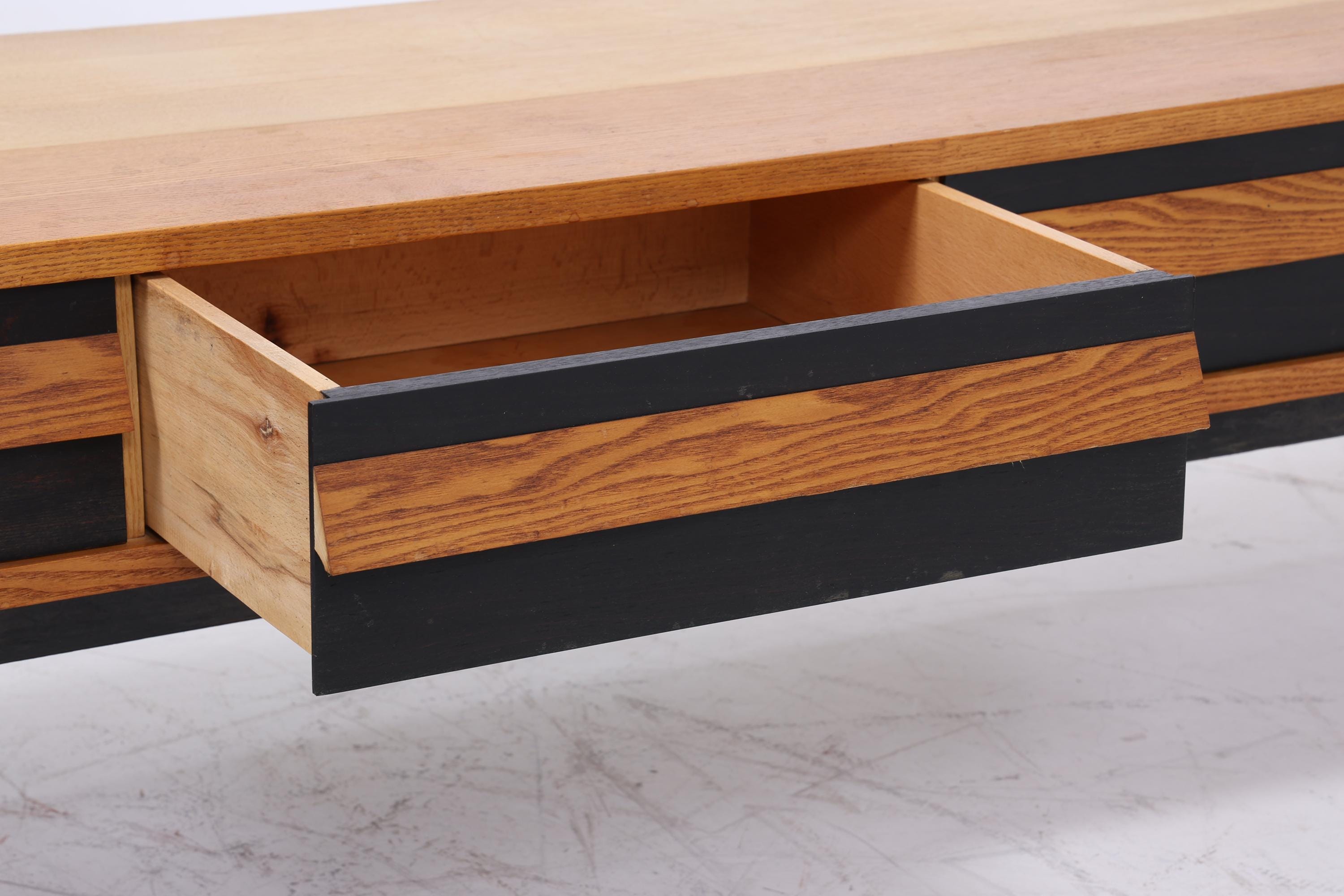Vintage Lowboard 60er Jahre | Mid Century Sideboard mit Schubladen Retro Holz Aufbewahrung