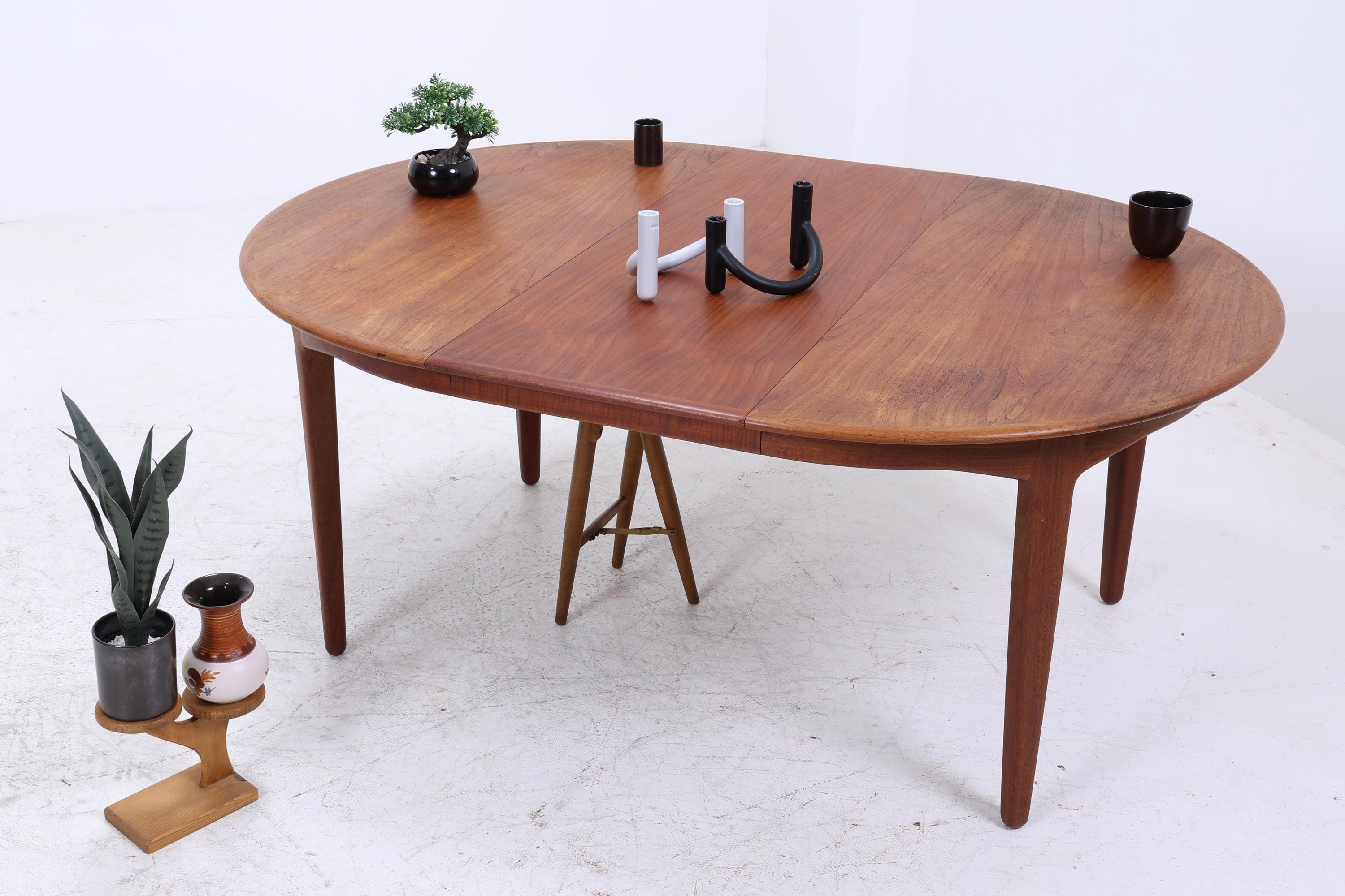 Vintage Teak Esstisch von Henning Kjaernulf | Danish Design Mid-Century Ausziehbarer Küchentisch 1960er Holz
