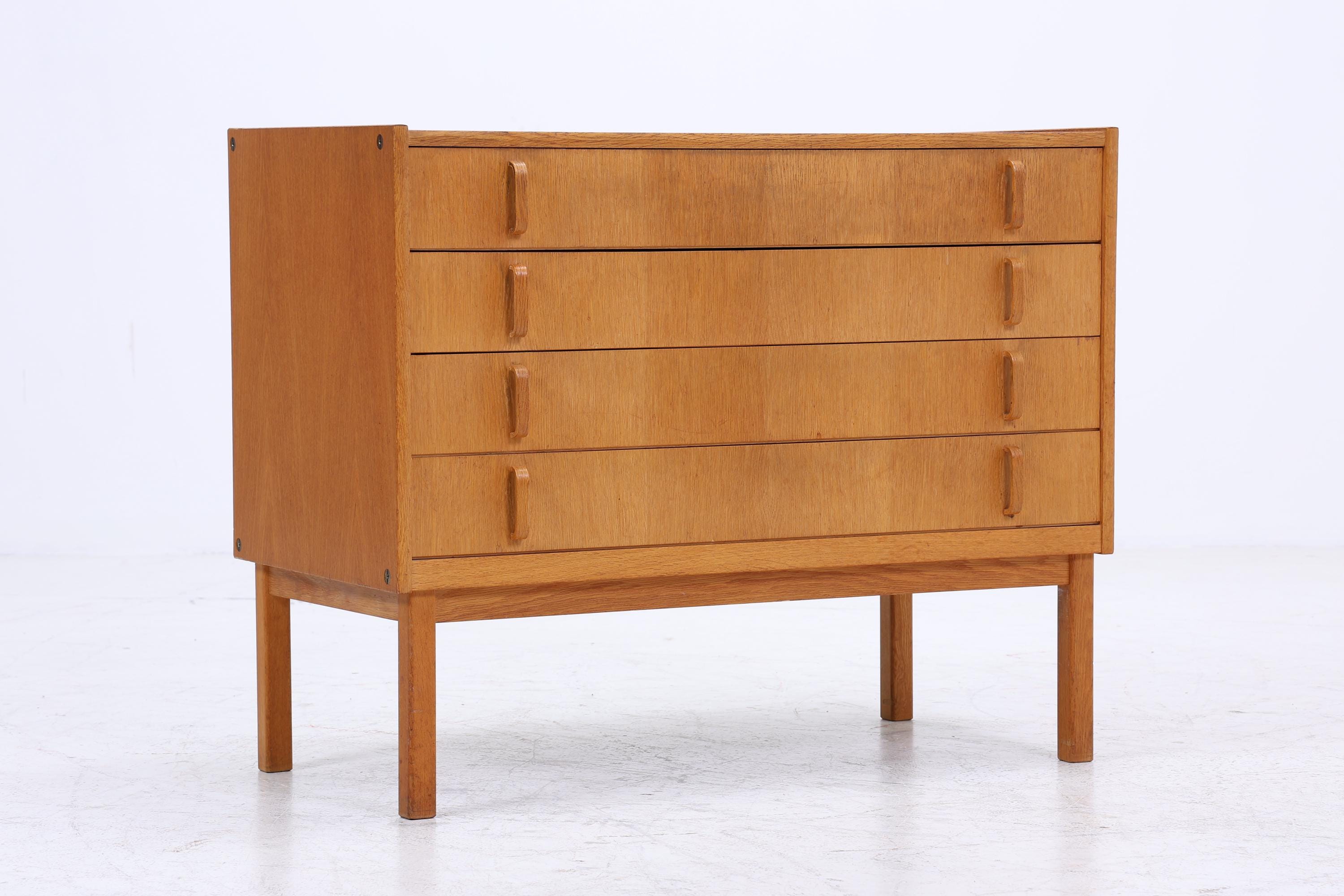 Vintage Eiche Kommode von Bertil Fridhagen 60er | Mid Century Schubladen Schrank | Kleine Anrichte Retro Holz Aufbewahrung