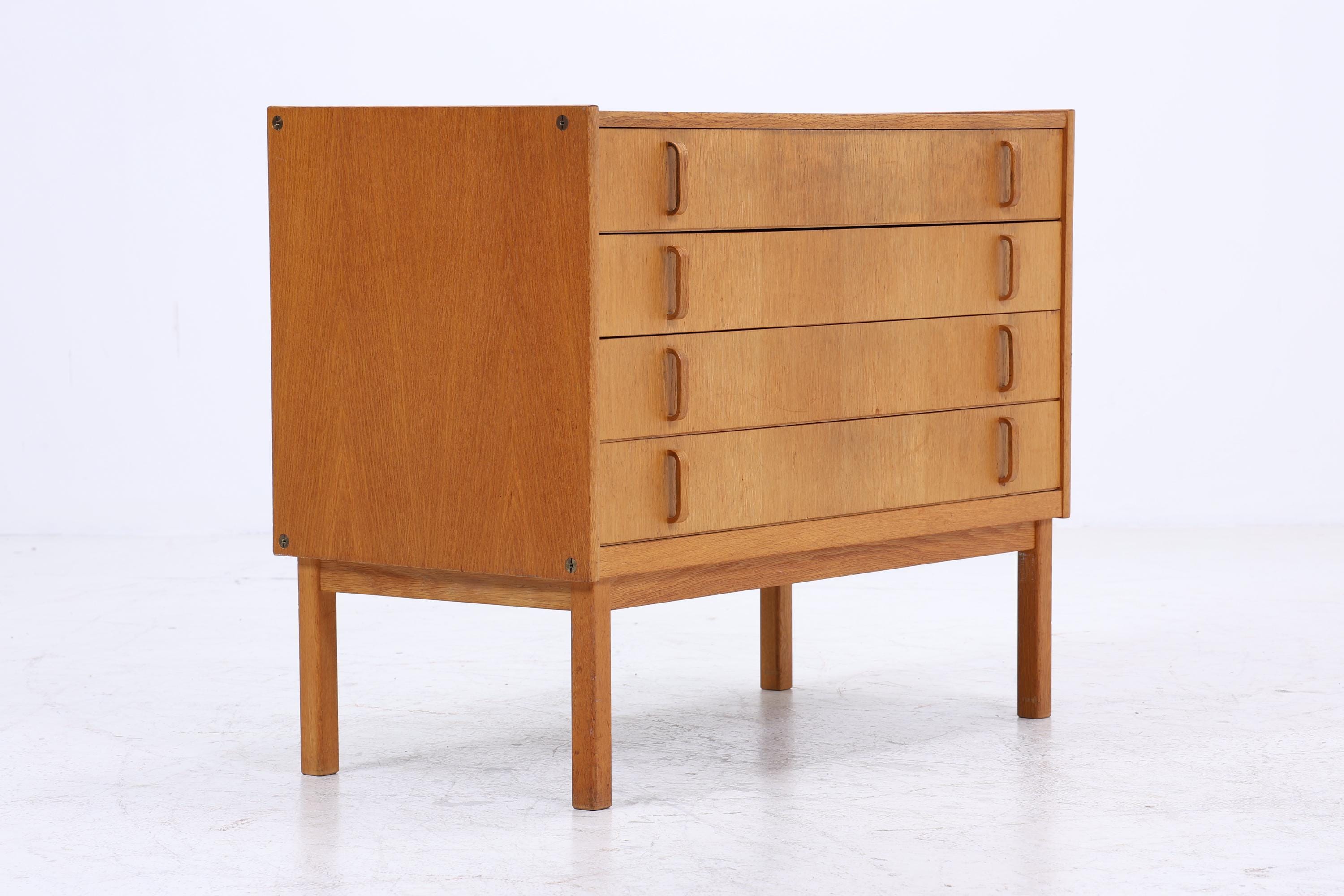 Vintage Eiche Kommode von Bertil Fridhagen 60er | Mid Century Schubladen Schrank | Kleine Anrichte Retro Holz Aufbewahrung