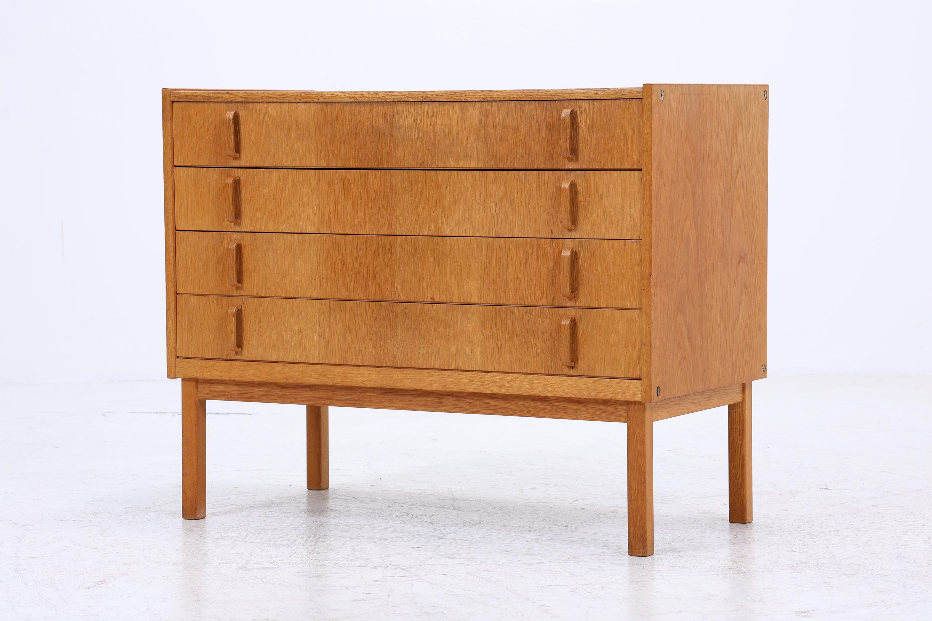 Vintage Eiche Kommode von Bertil Fridhagen 60er | Mid Century Schubladen Schrank | Kleine Anrichte Retro Holz Aufbewahrung