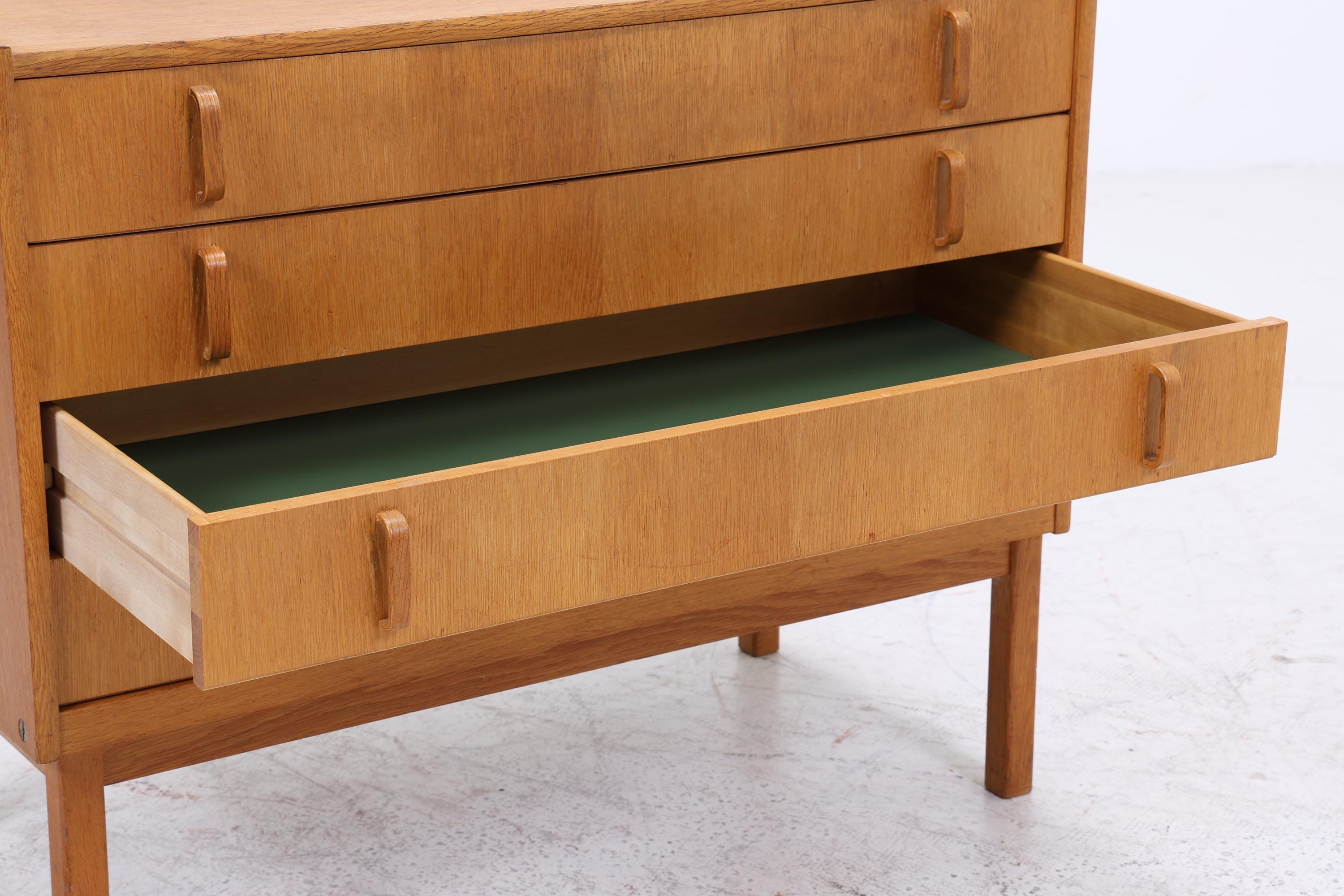 Vintage Eiche Kommode von Bertil Fridhagen 60er | Mid Century Schubladen Schrank | Kleine Anrichte Retro Holz Aufbewahrung