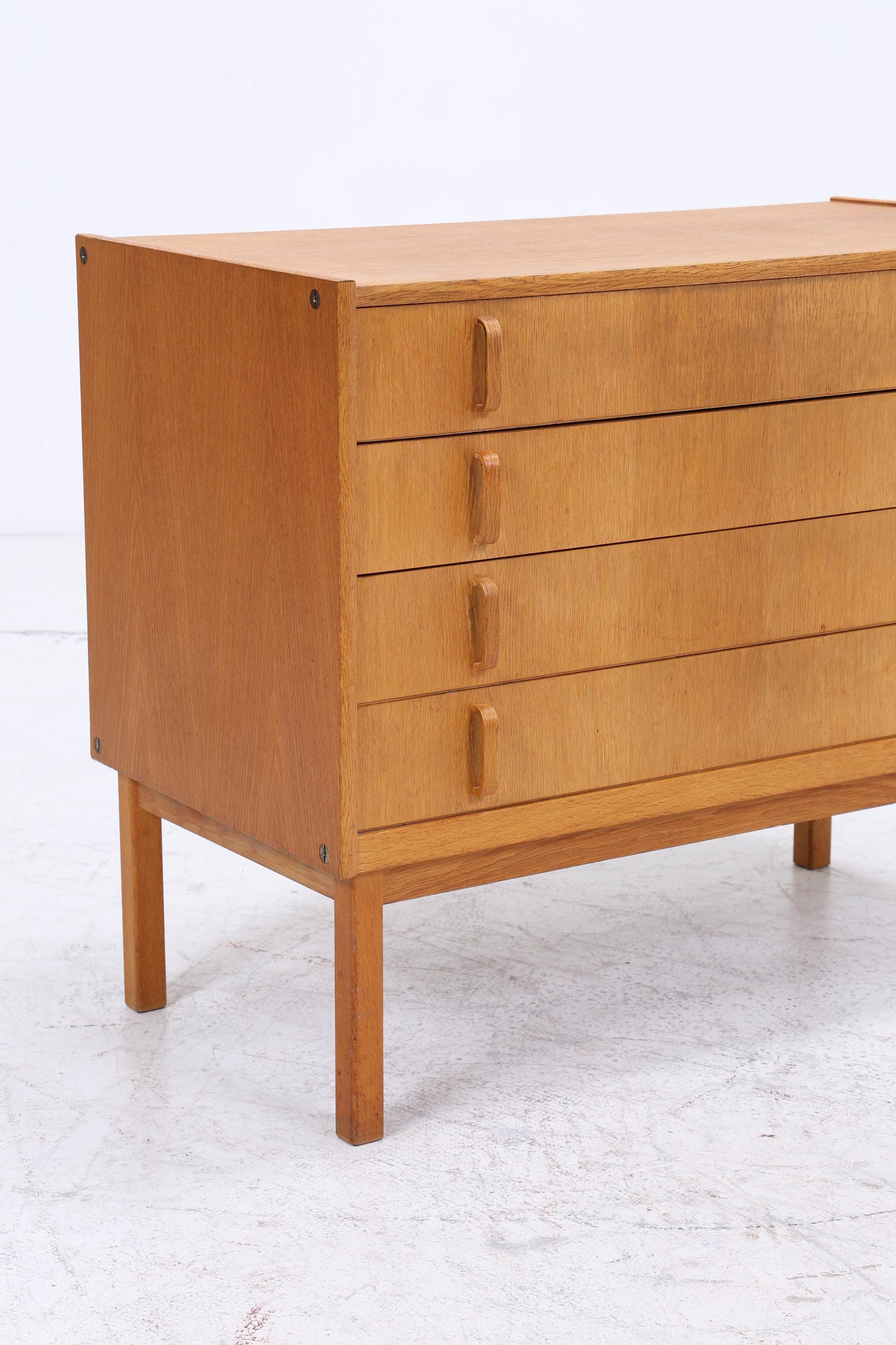 Vintage Eiche Kommode von Bertil Fridhagen 60er | Mid Century Schubladen Schrank | Kleine Anrichte Retro Holz Aufbewahrung